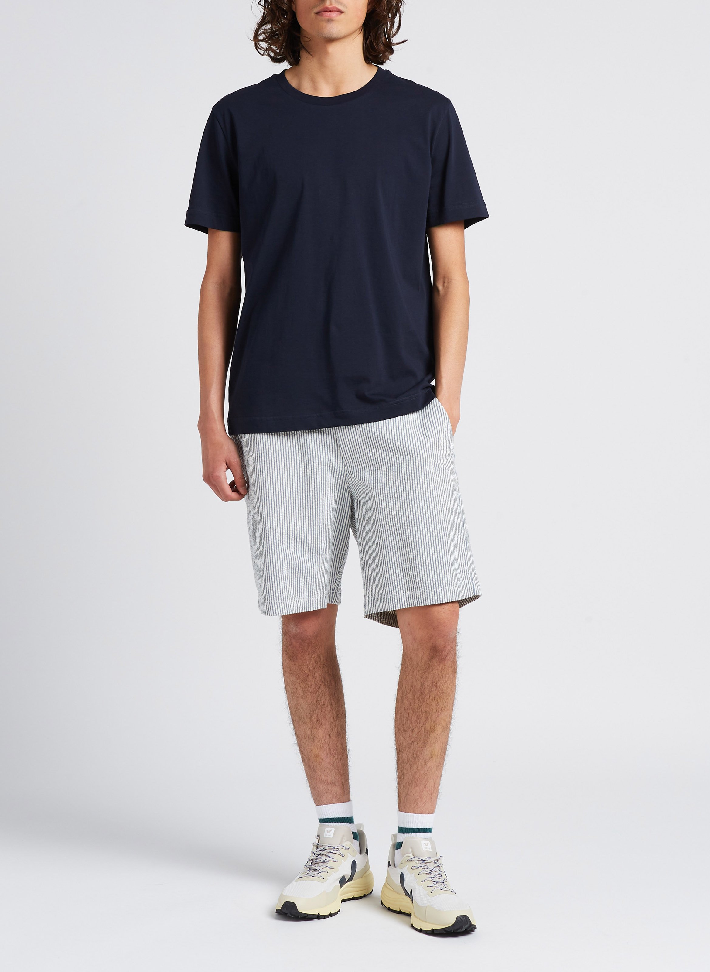 Organic cotton round-neck T-shirt SAISON 1865 Blue