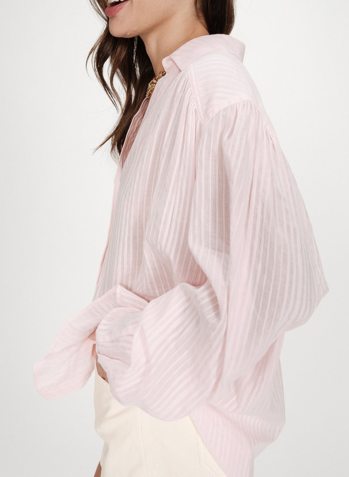 Chemise ample à rayures  GRACE ET MILA Rose