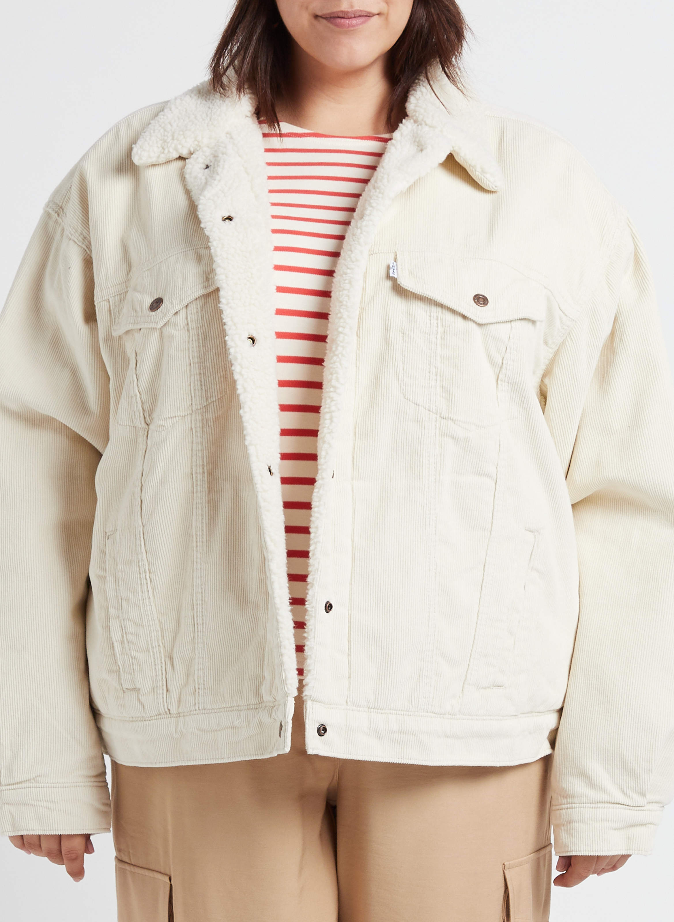 Jeansjacke aus Kunstpelz und Baumwolle LEVI'S