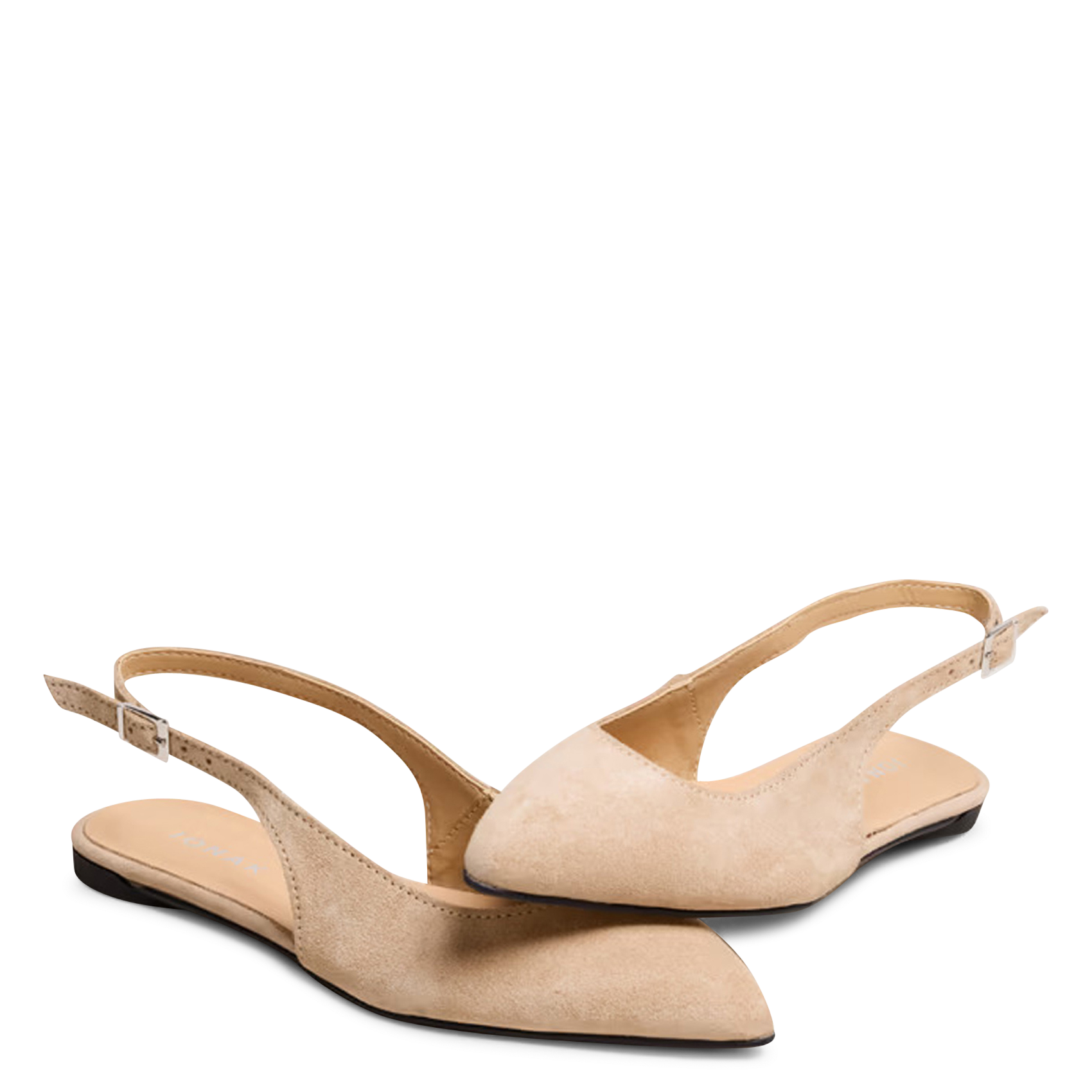 Aouda flat leather sandals JONAK Beige