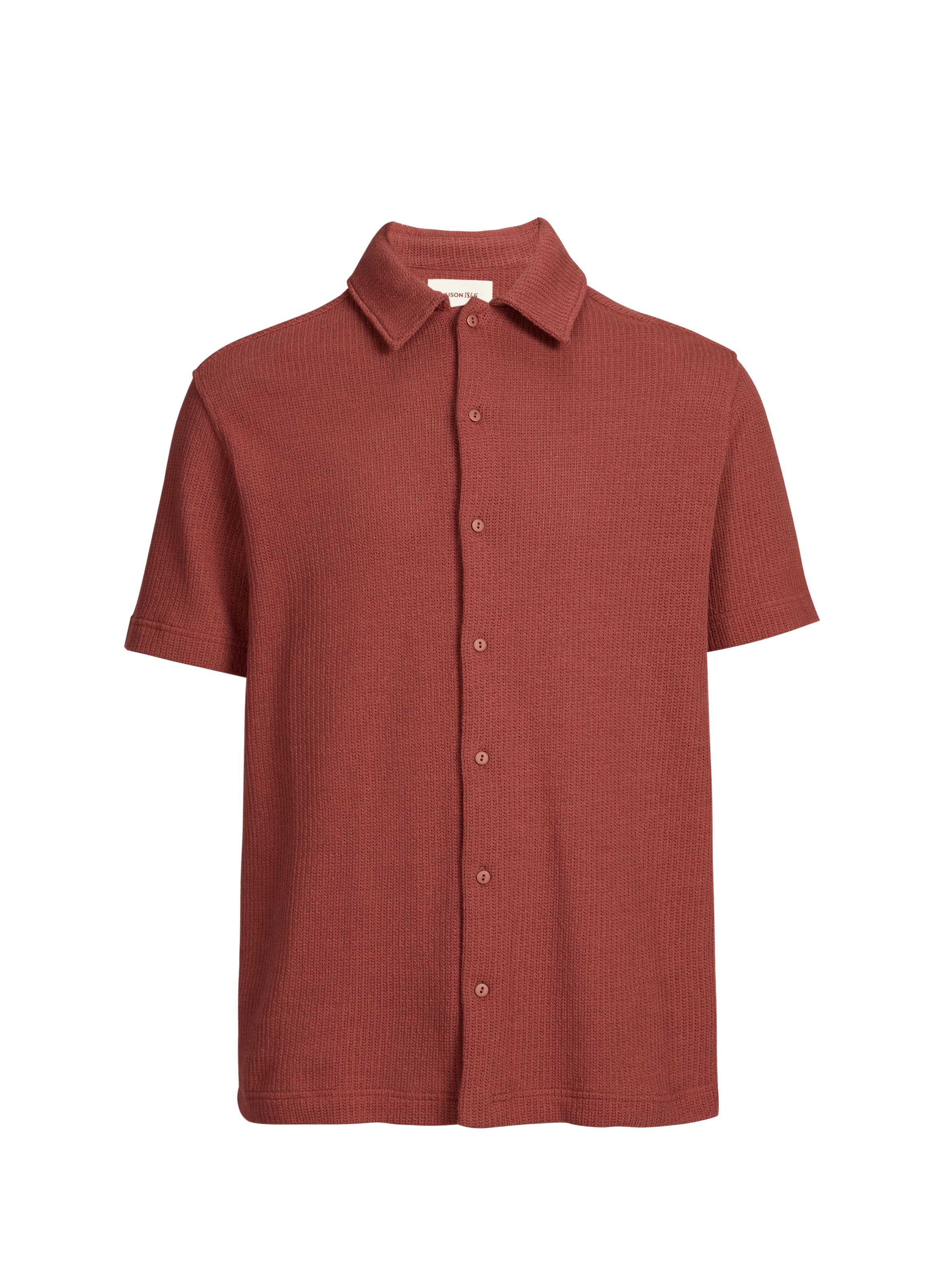 Cotton shirt with classic collar SAISON 1865 Brown