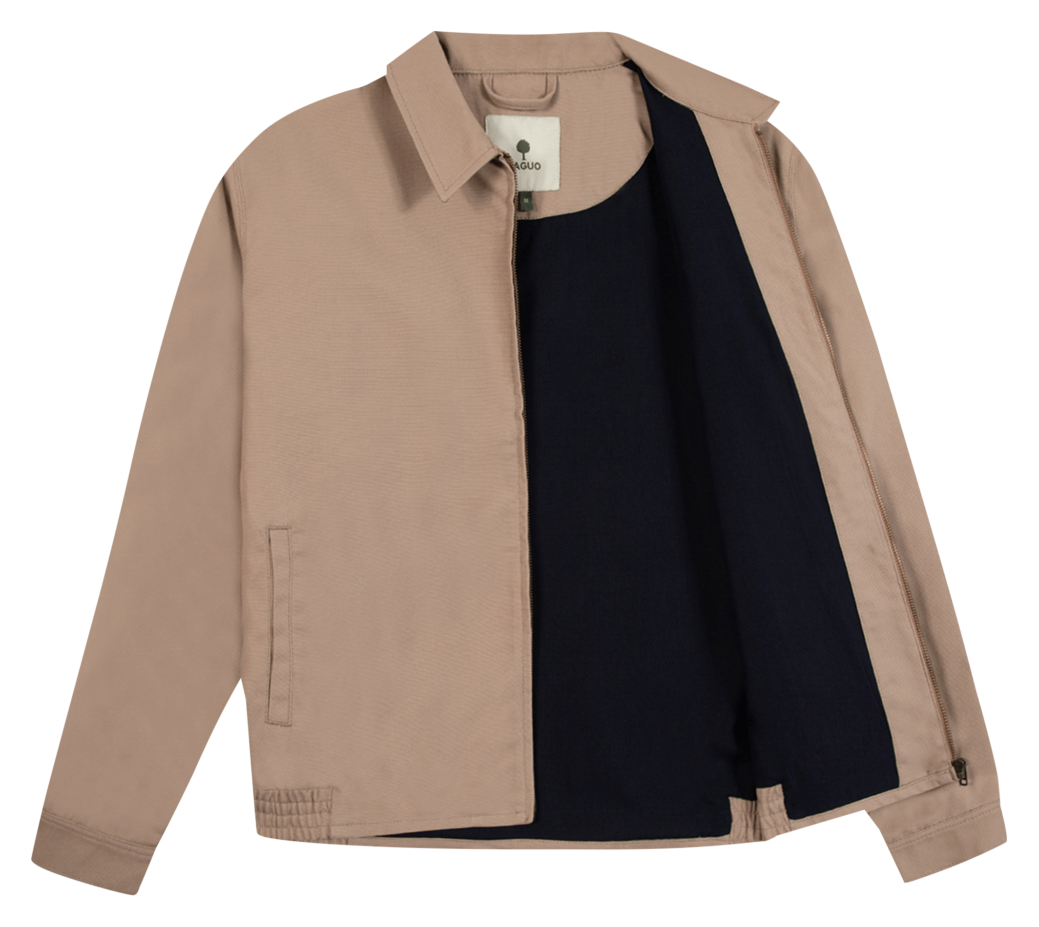 Veste oversize col classique en coton FAGUO Beige