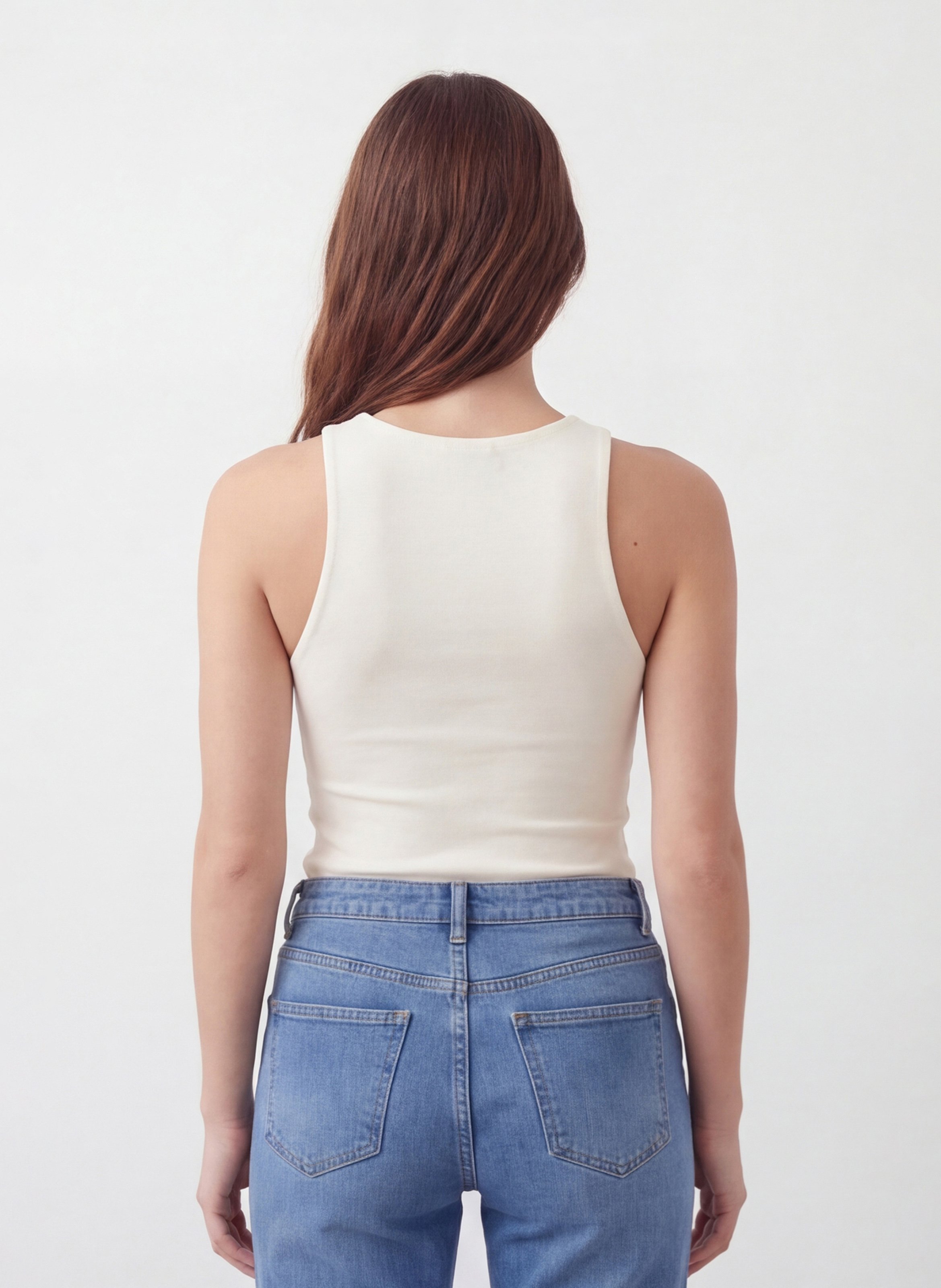 Débardeur ajusté en coton mélangé KOOKAI Blanc