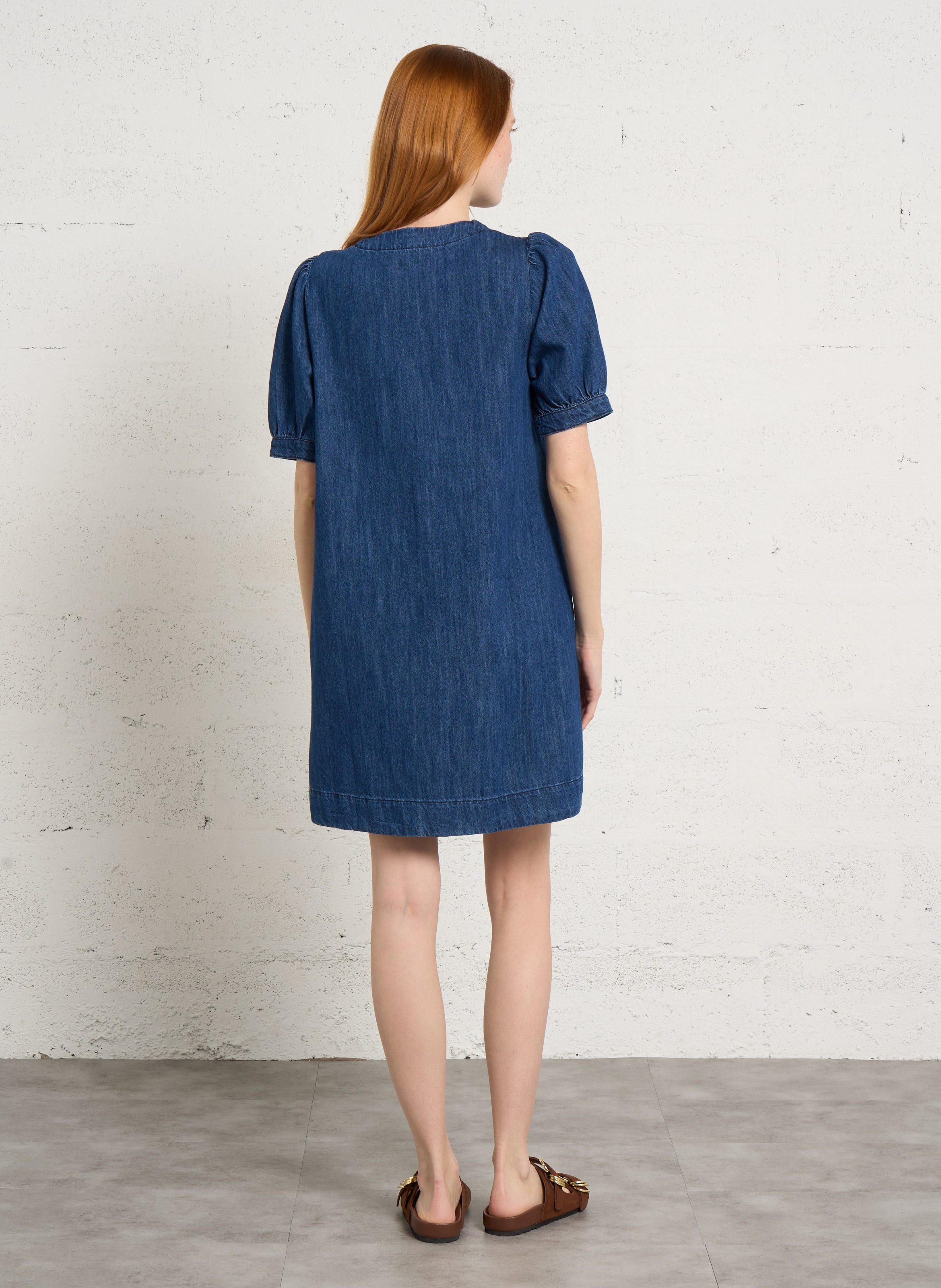 Halflange spijkerjurk SUD EXPRESS Zwart