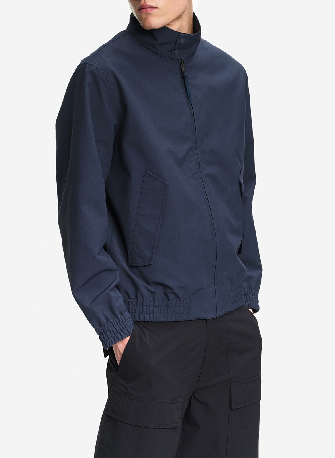 Solid zip-up straight jacket AIGLE Blue