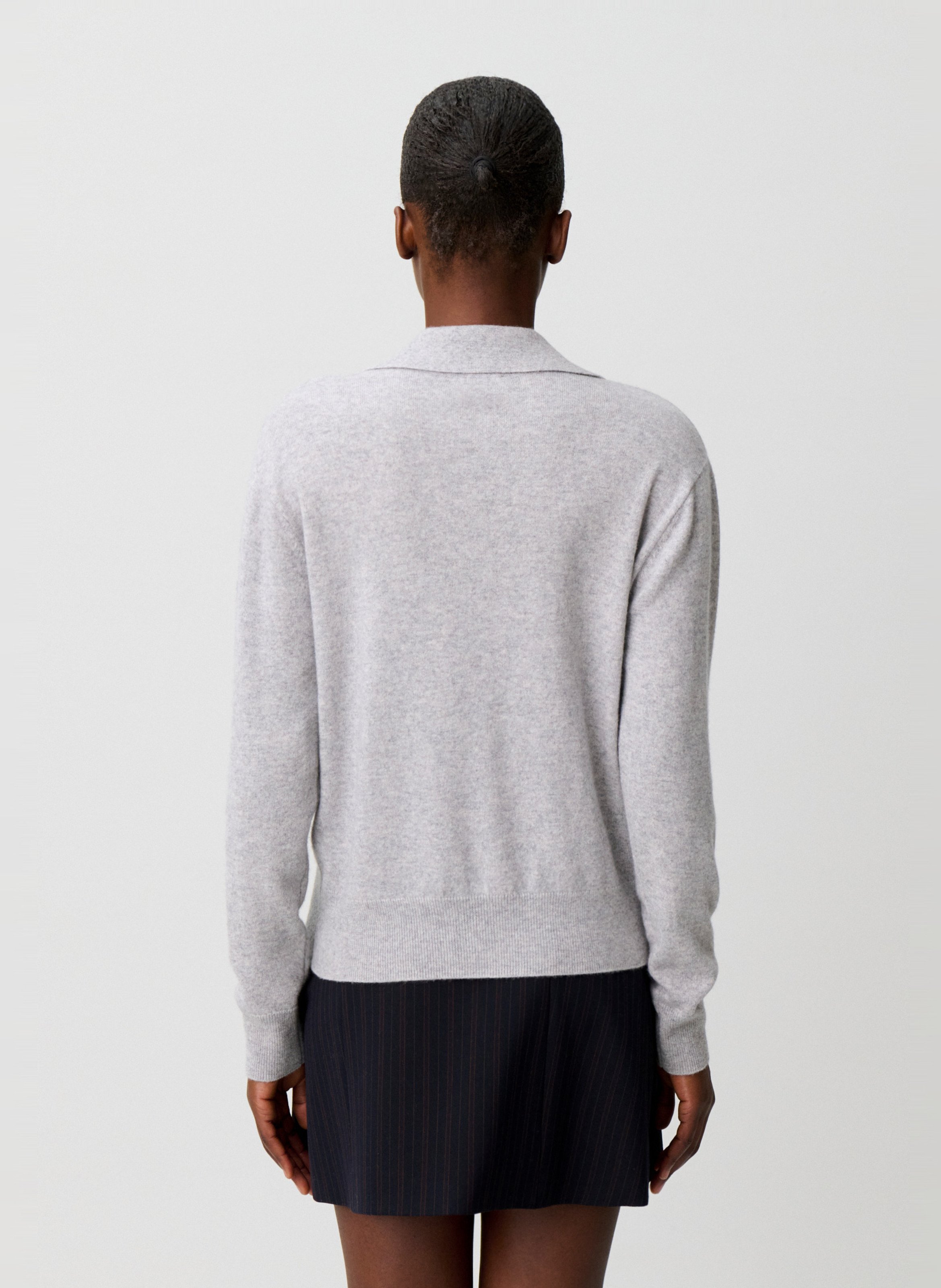 Straight wool blend polo CLAUDIE PIERLOT Grey