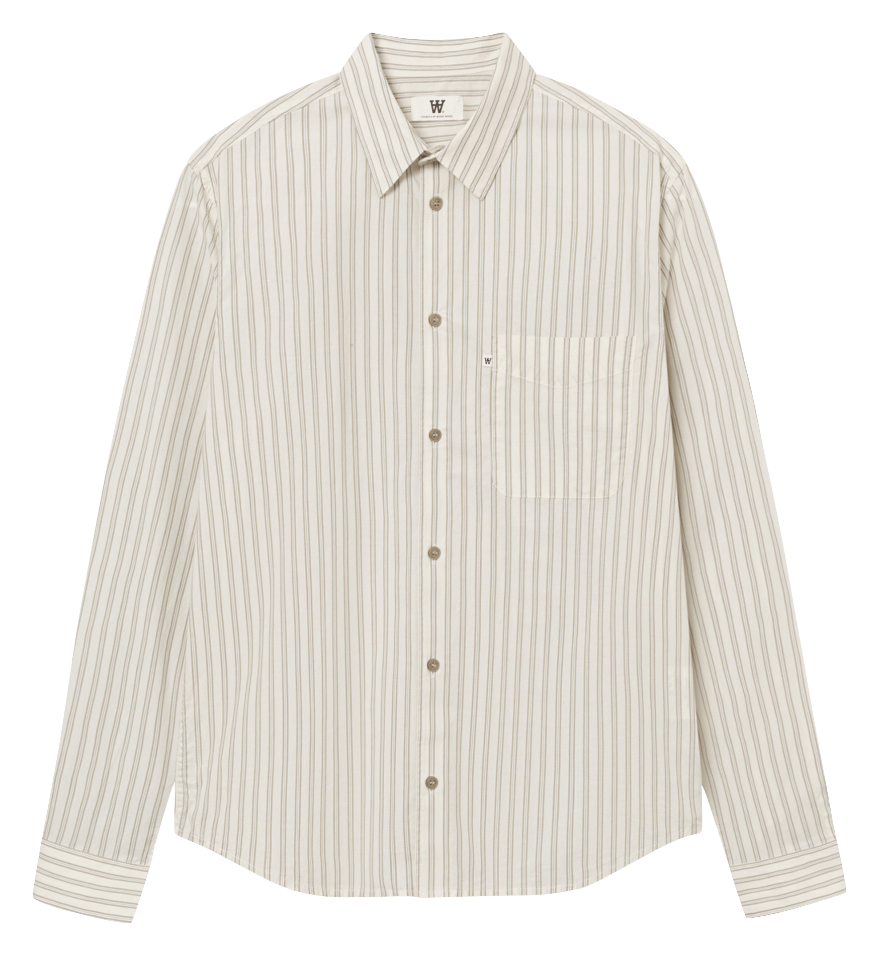 Straight cotton shirt WOOD WOOD White
