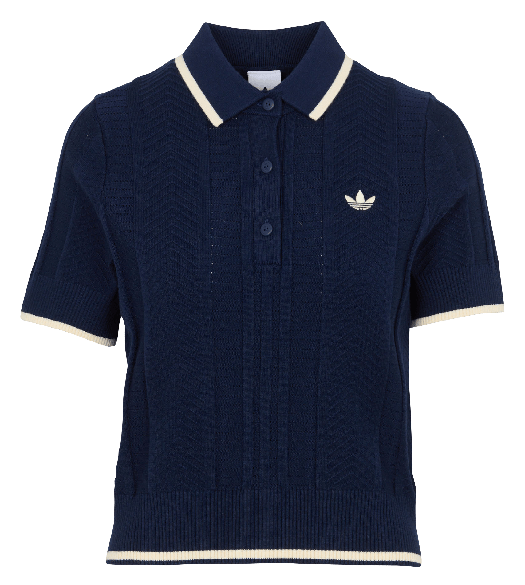 Short-sleeve straight-cut polo in knit fabric ADIDAS Blue