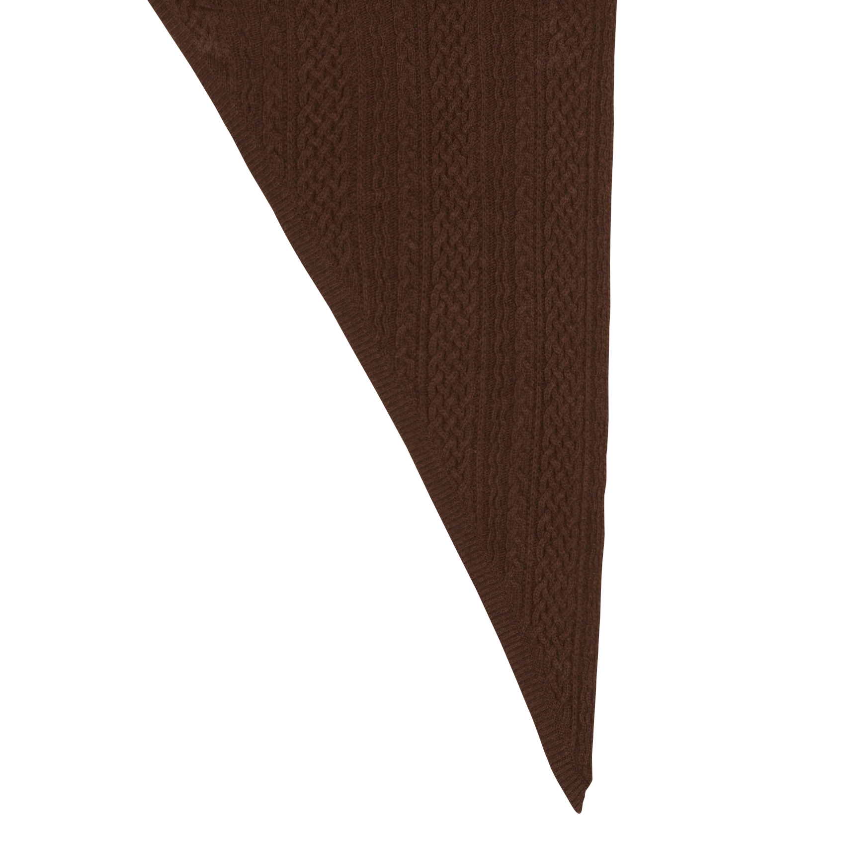 Echarpe triangulaire en laine mélangée MAISON ANJE Marron
