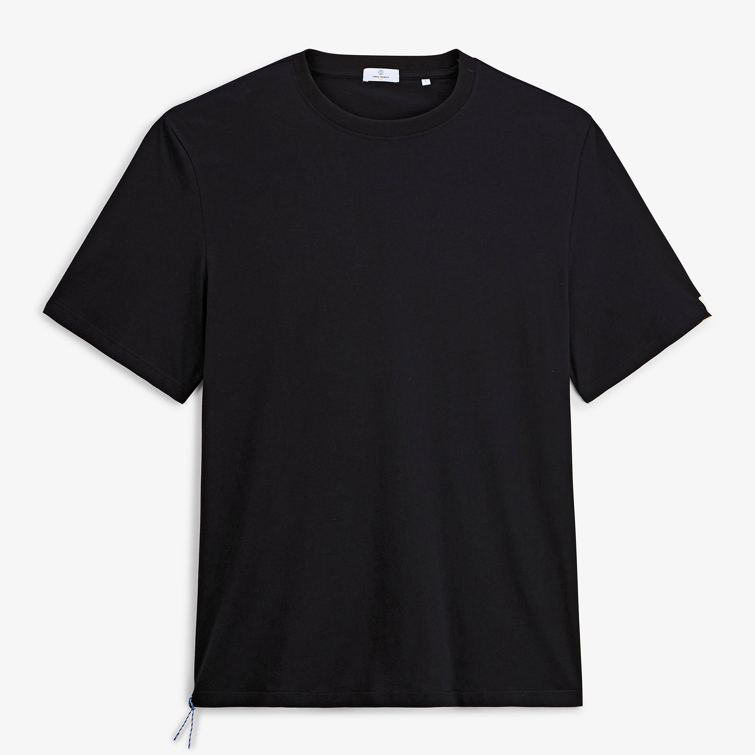 Short-sleeve oversize black t-shirt. SERGE BLANCO Black