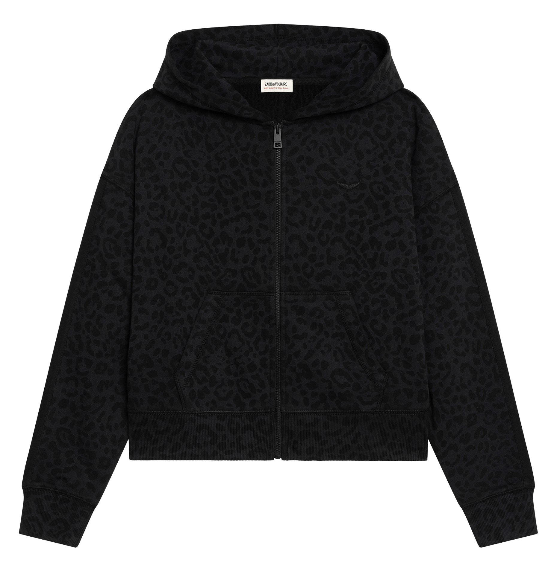 Leopard-Print Kapuzen-Sweatshirt ZADIG&VOLTAIRE Grau