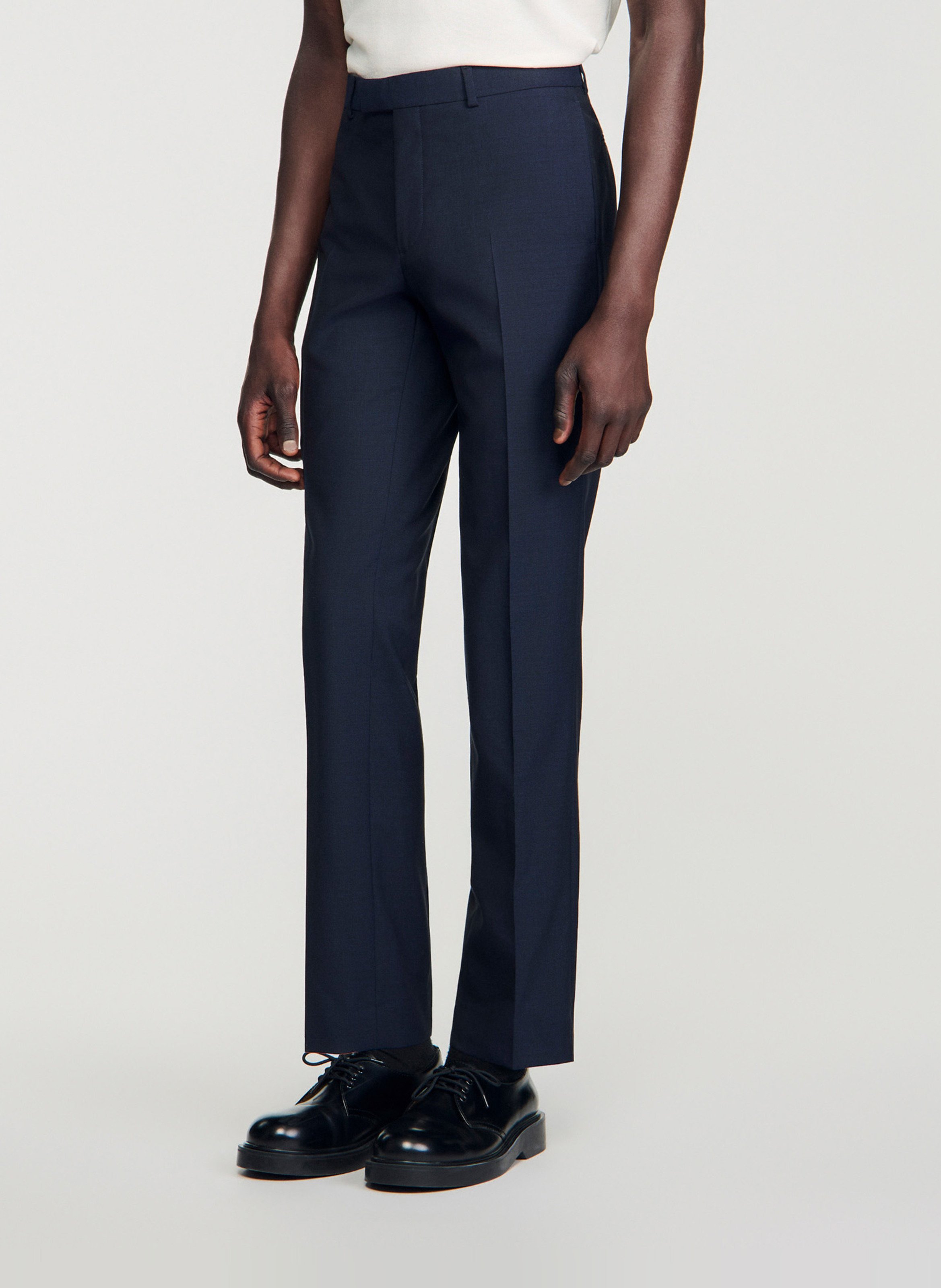 Wollen pantalon SANDRO Blauw