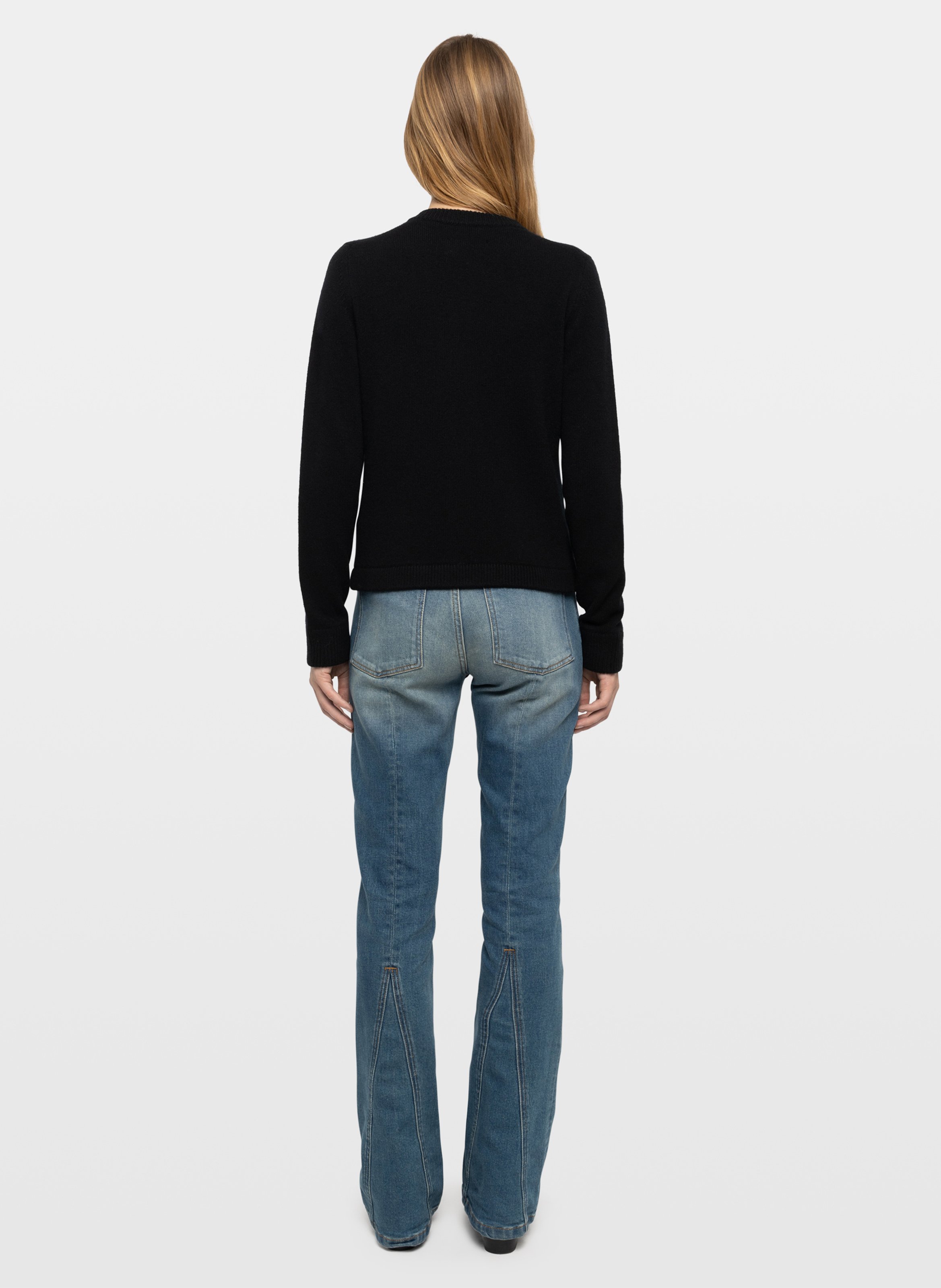Straight buttoned cashmere cardigan ZADIG&VOLTAIRE Black