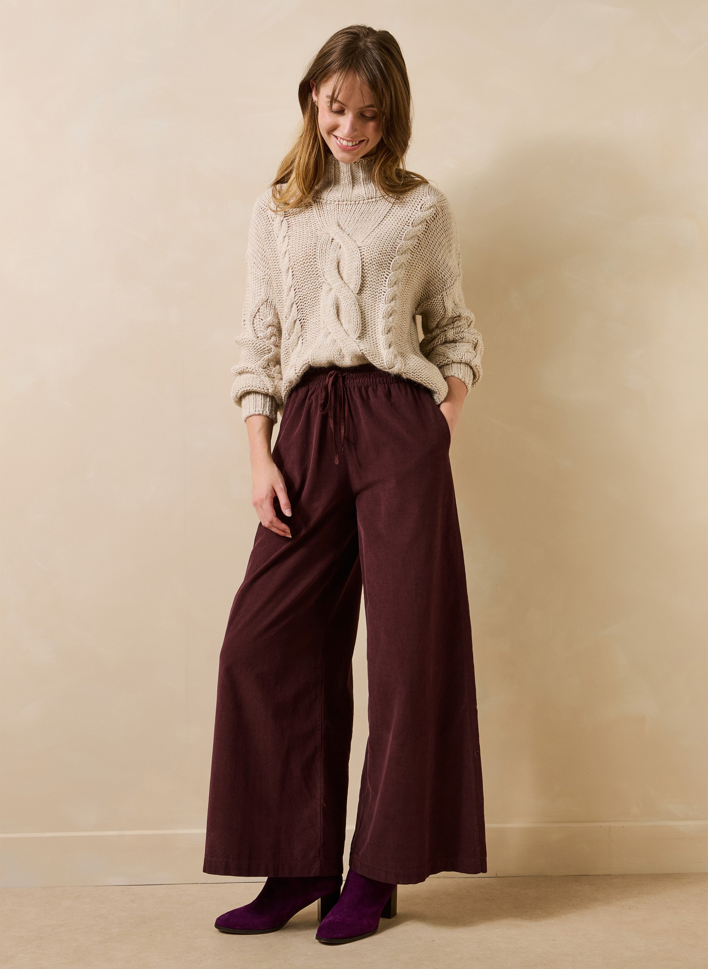 Weite Baumwollhose LA FEE MARABOUTEE Rot