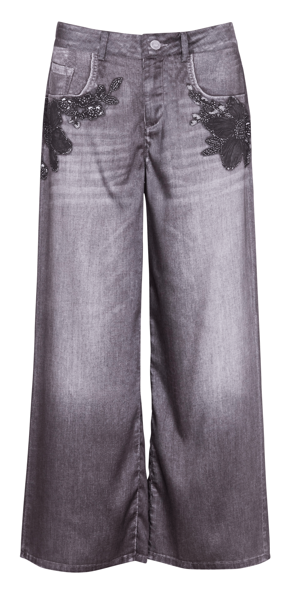 Gerade geschnittene Caprihose mit Print LIU JO Grau