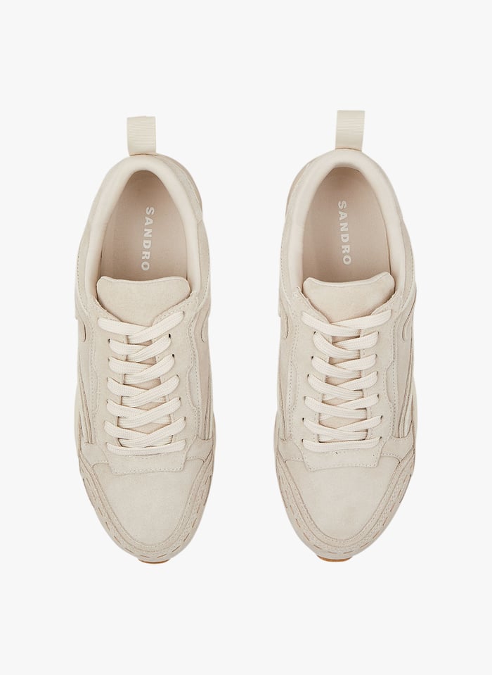 Beige Low top leather trainers