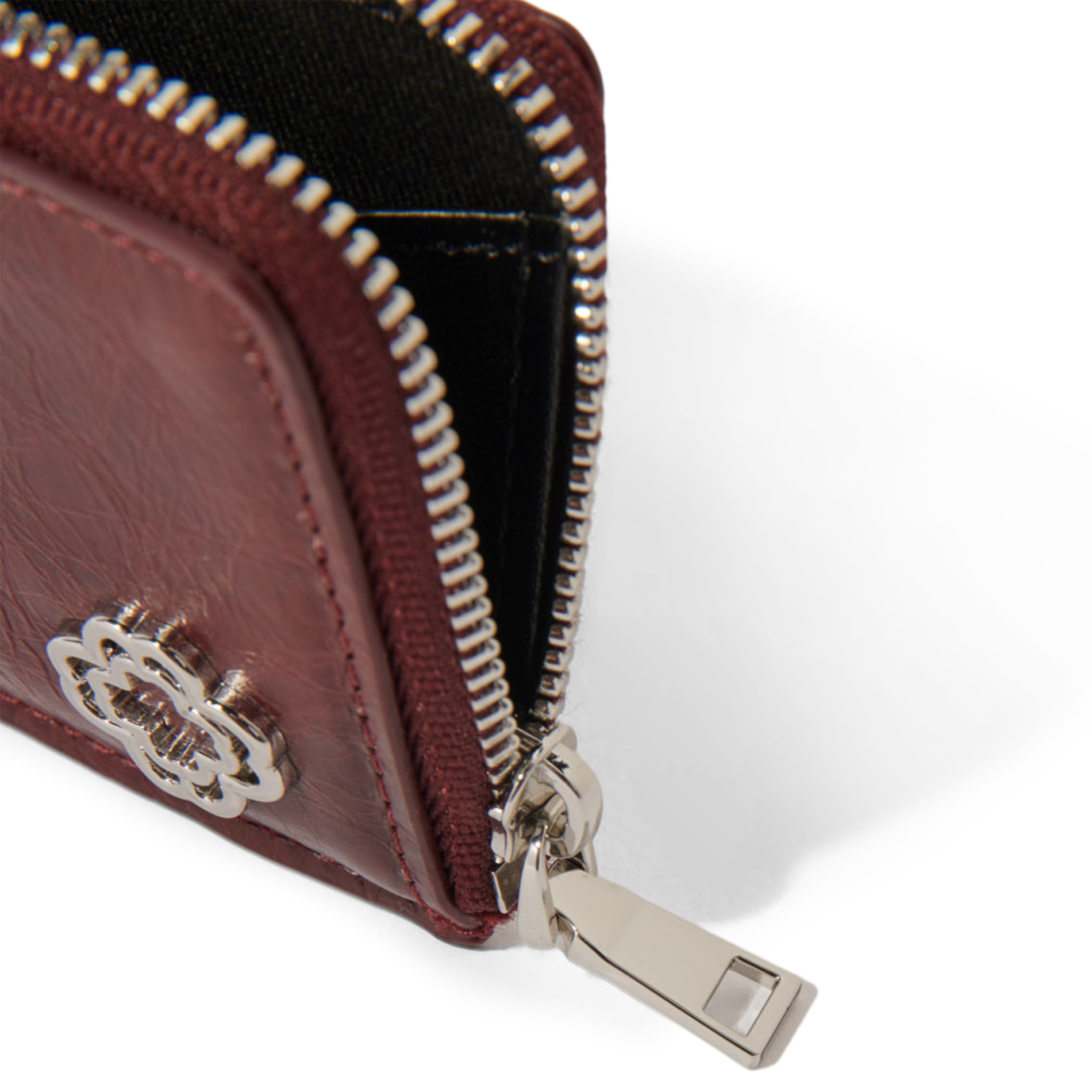 Porte-cartes en cuir MAJE Rouge