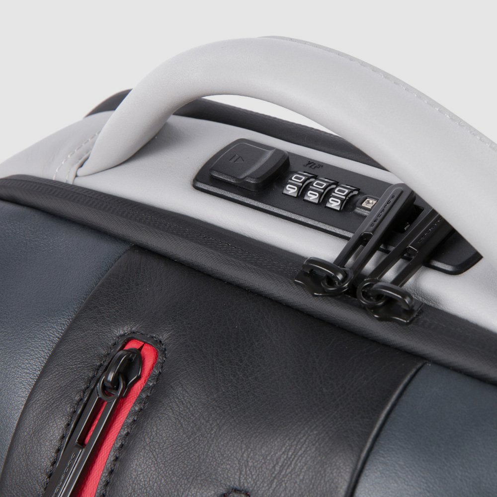 Leather backpack PIQUADRO Grey