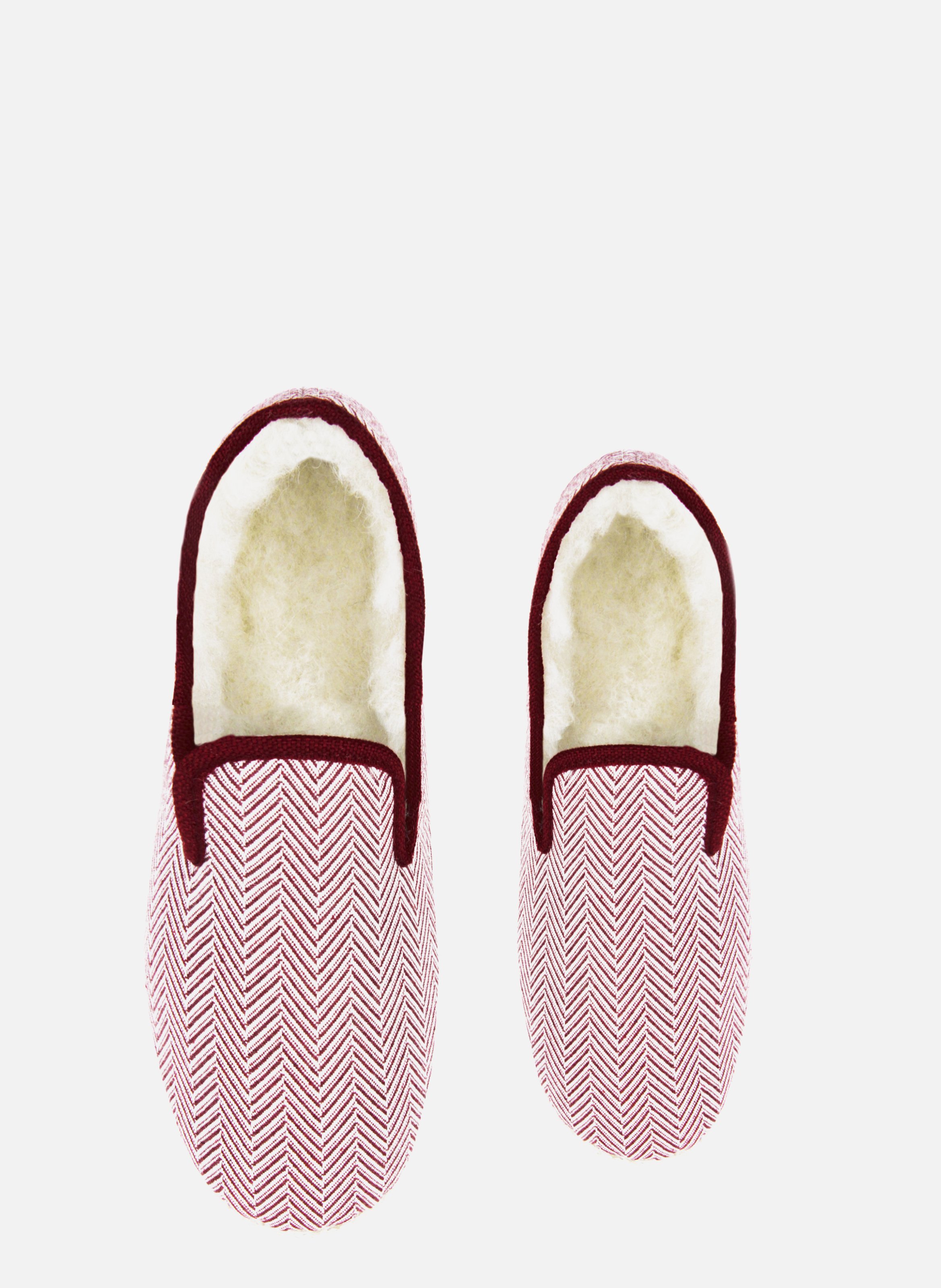 Fabric Charentaise slippers JULES & JENN White