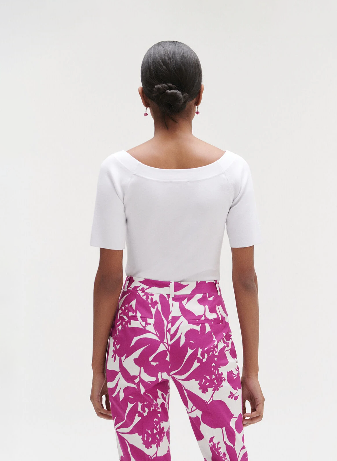 Pull moulant à col bateau  CAROLL Blanc