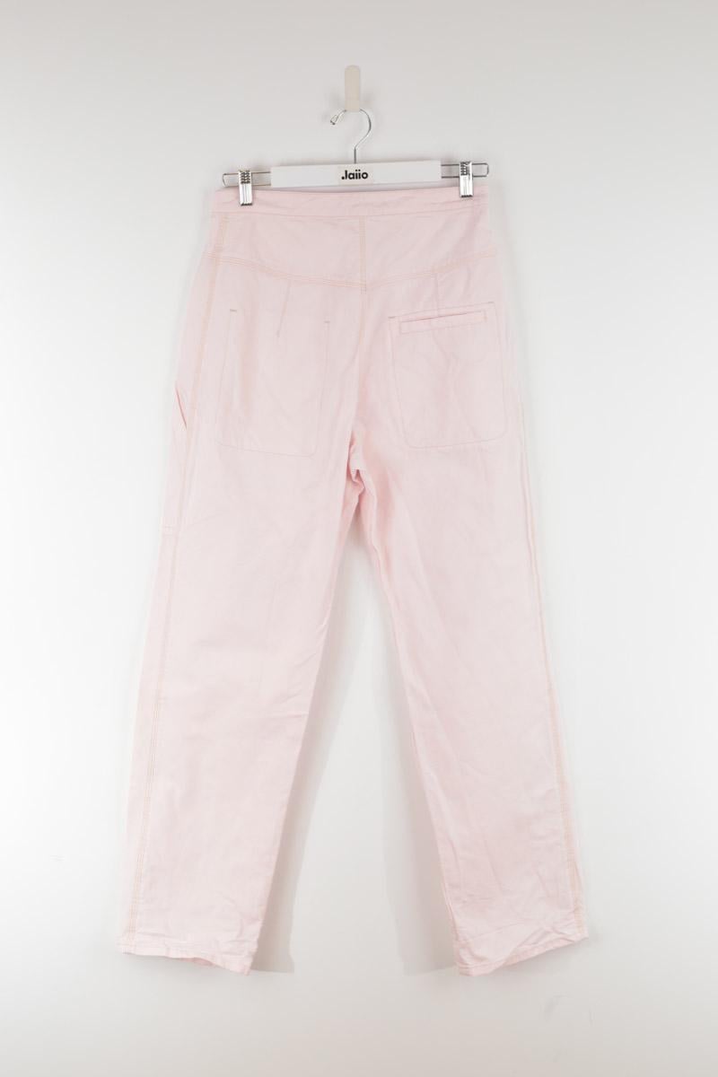 Cotton straight jeans ISABEL MARANT - Seconde Main Pink