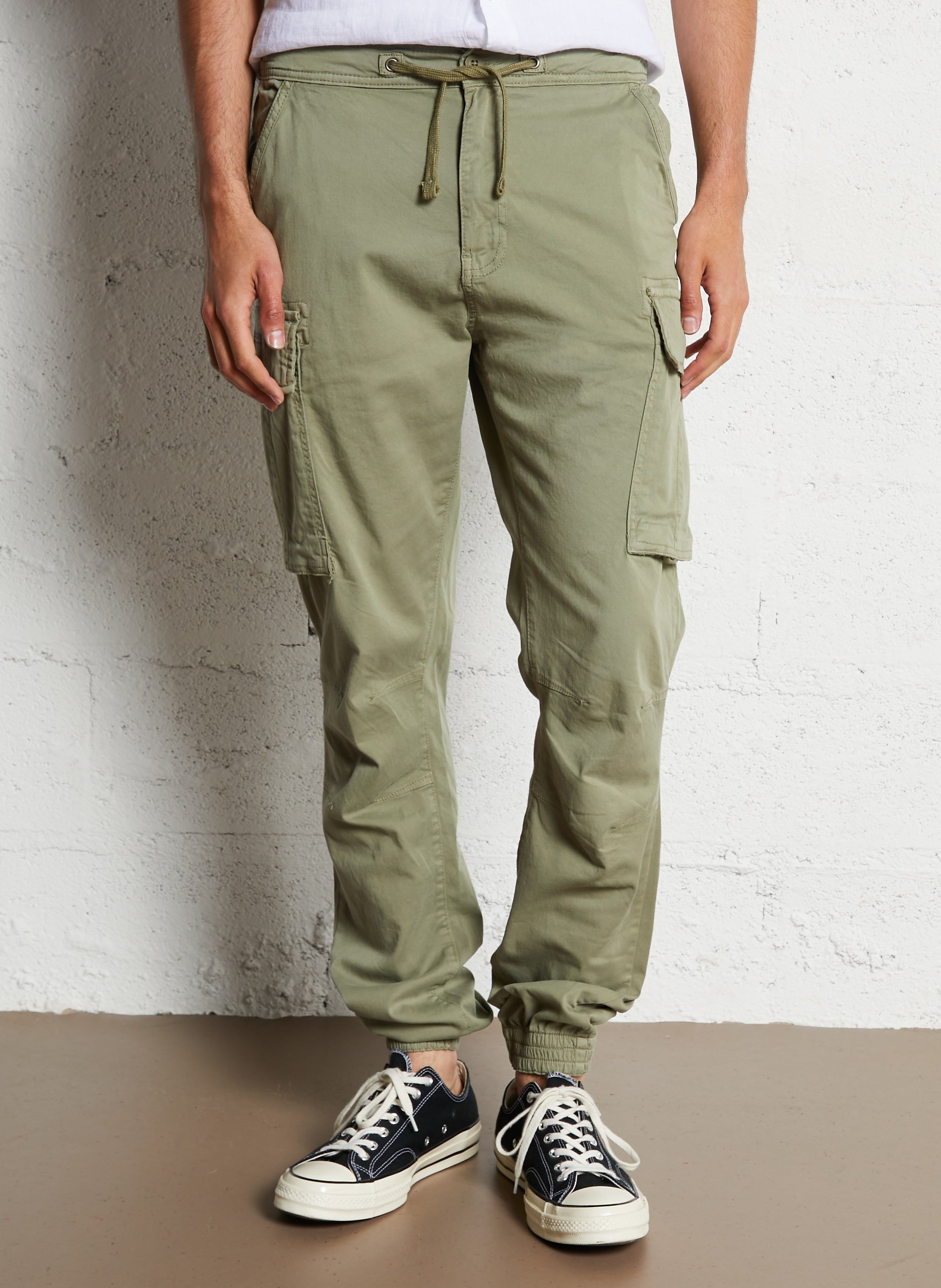 Pantalon cargo en coton mélangé SCHOTT Kaki