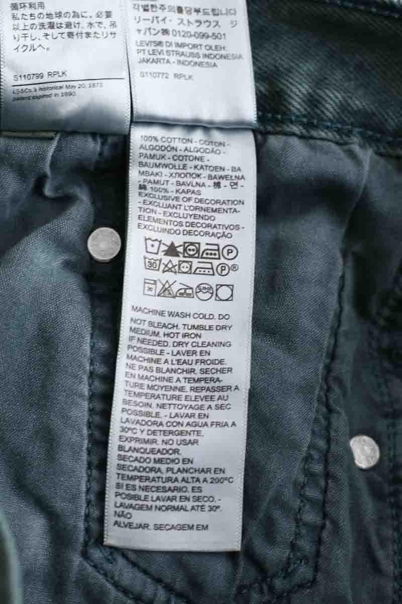 Cotton straight jeans LEVI'S - Seconde main Green