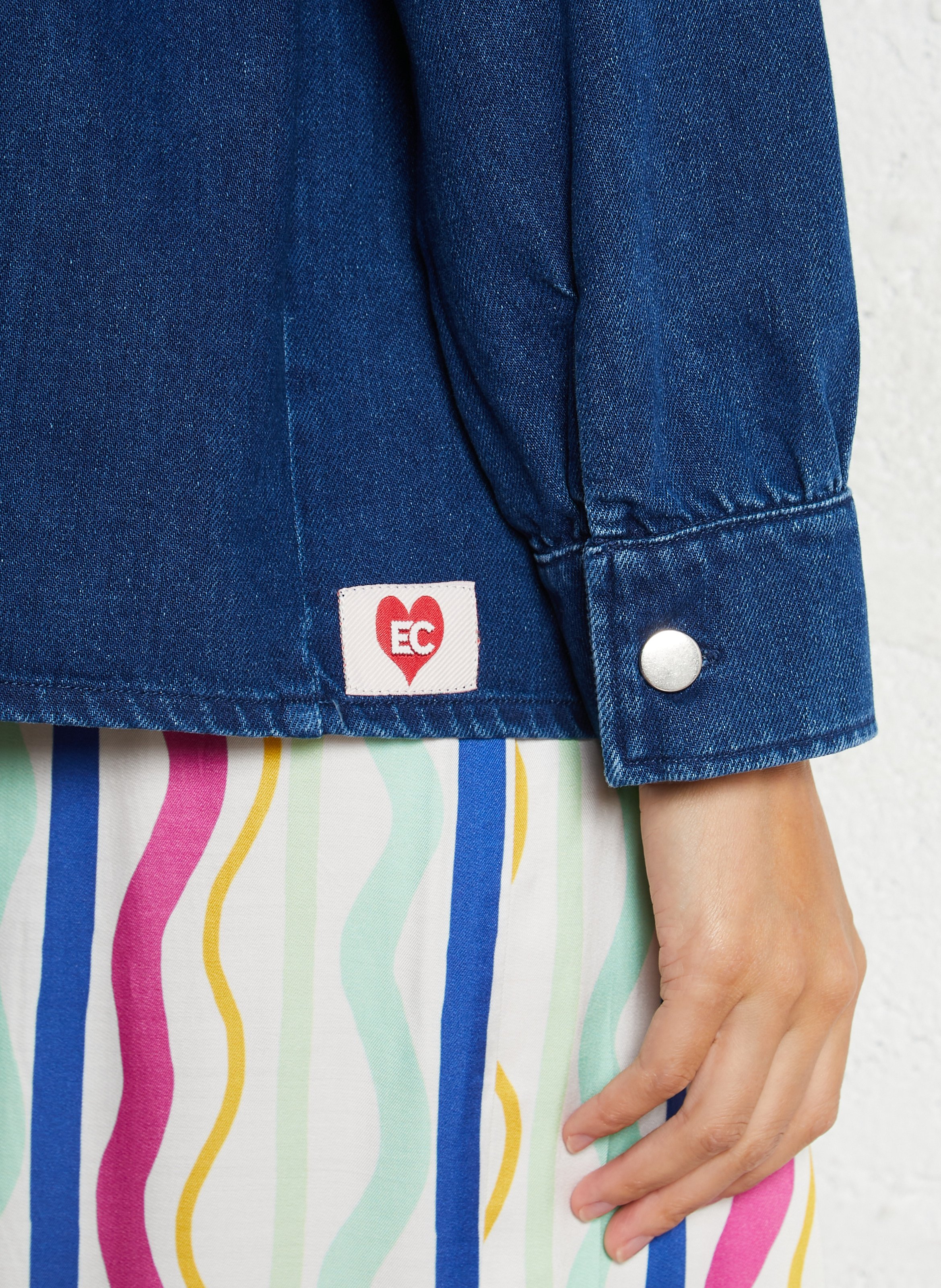 Colonel plain shirt ELISE CHALMIN Blue