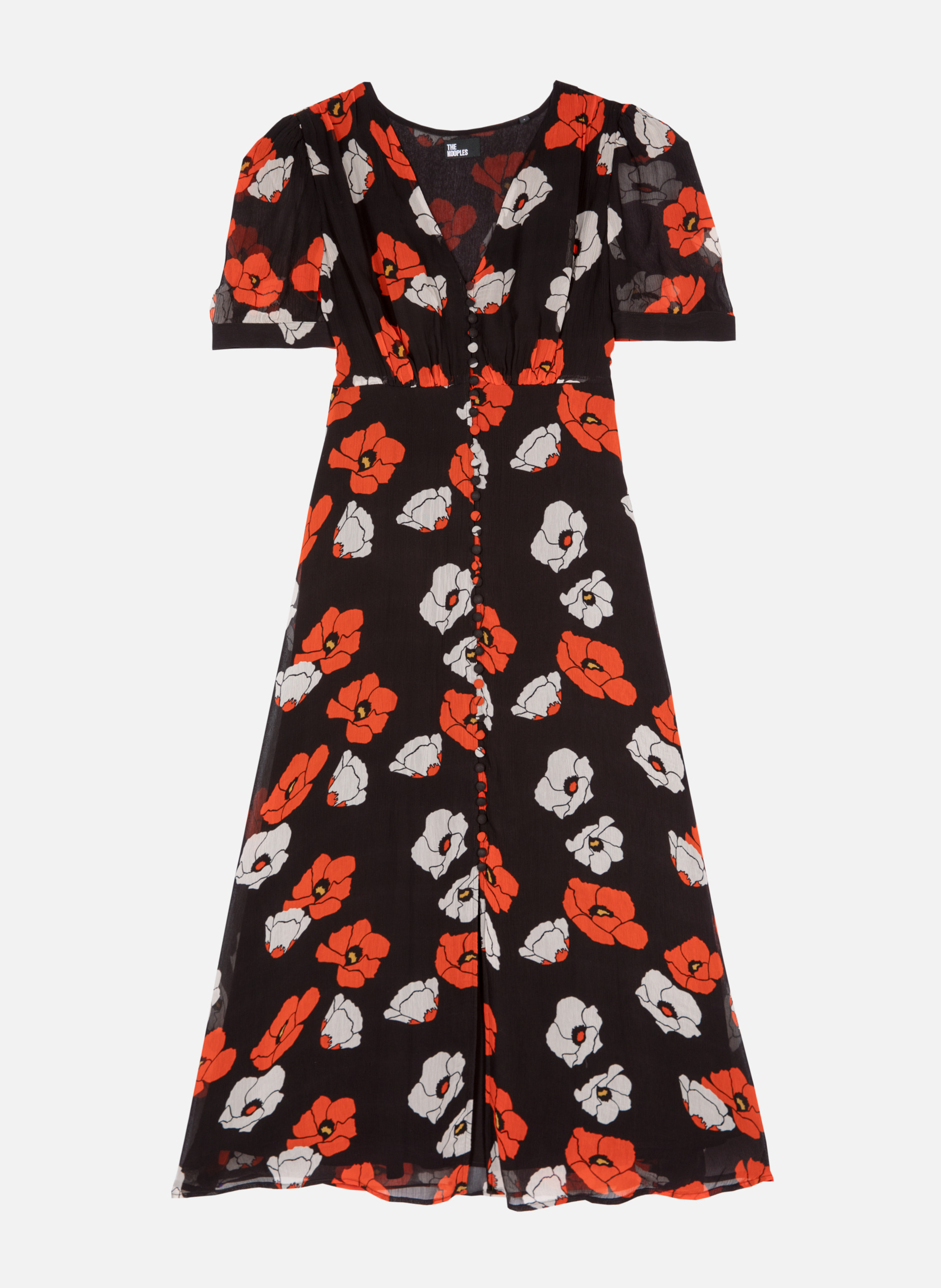 Floral print long dress THE KOOPLES Black