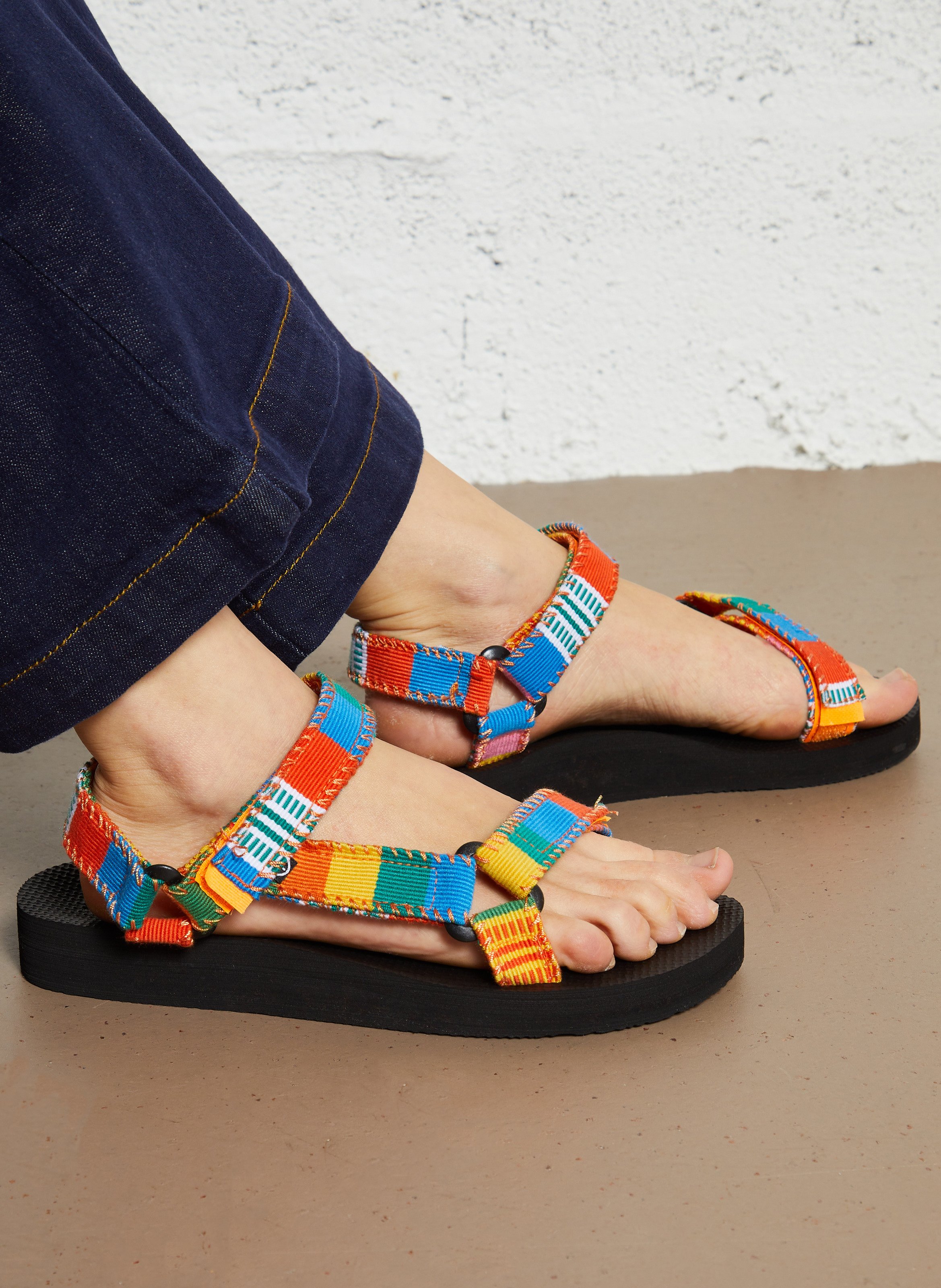 Sandales plates en coton ARIZONA LOVE Orange