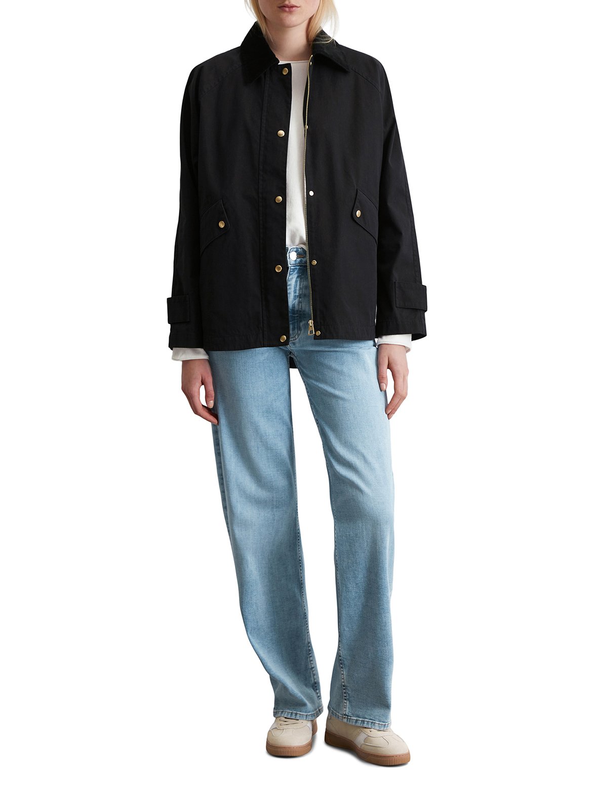 Veste col classique en coton mélangé MARC O&#039;POLO Noir