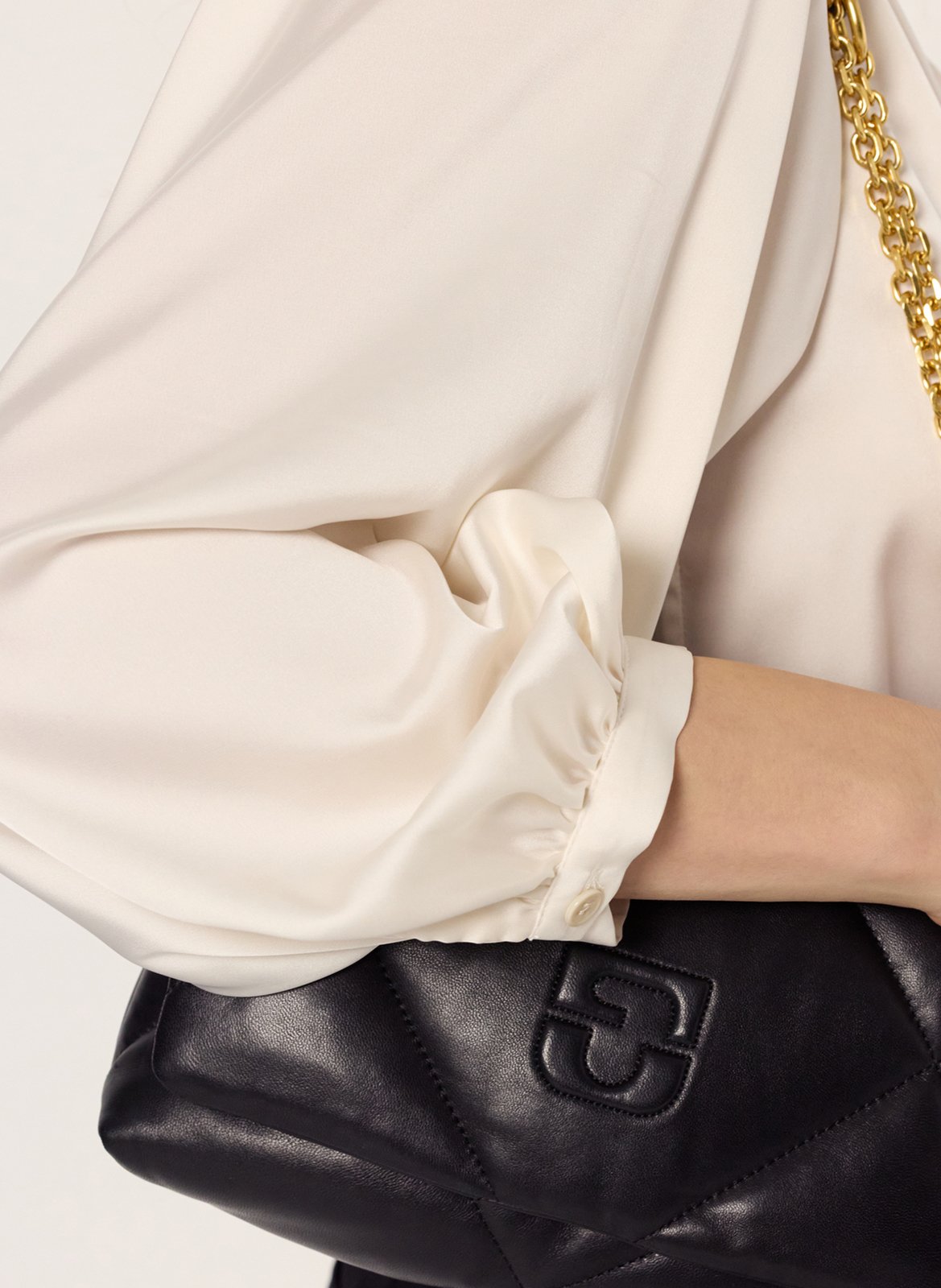 Blouse satinée col v GERARD DAREL Beige