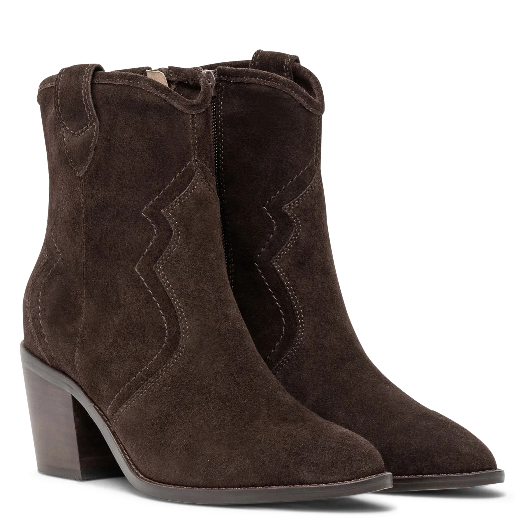 Ankle boots with heel BOCAGE Brown