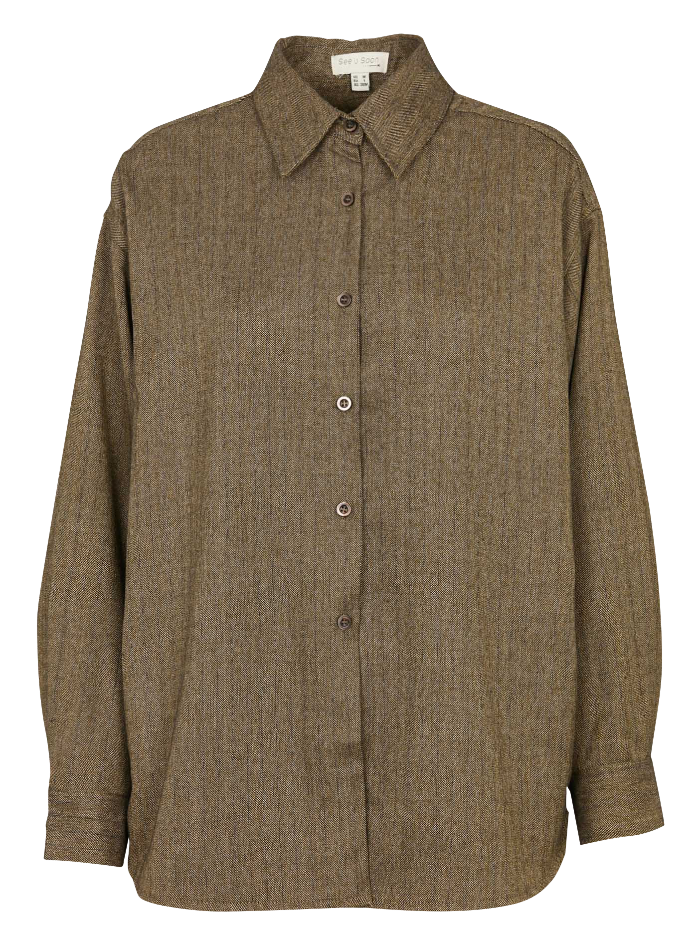 Chemise oversize col classique  SEE U SOON Beige