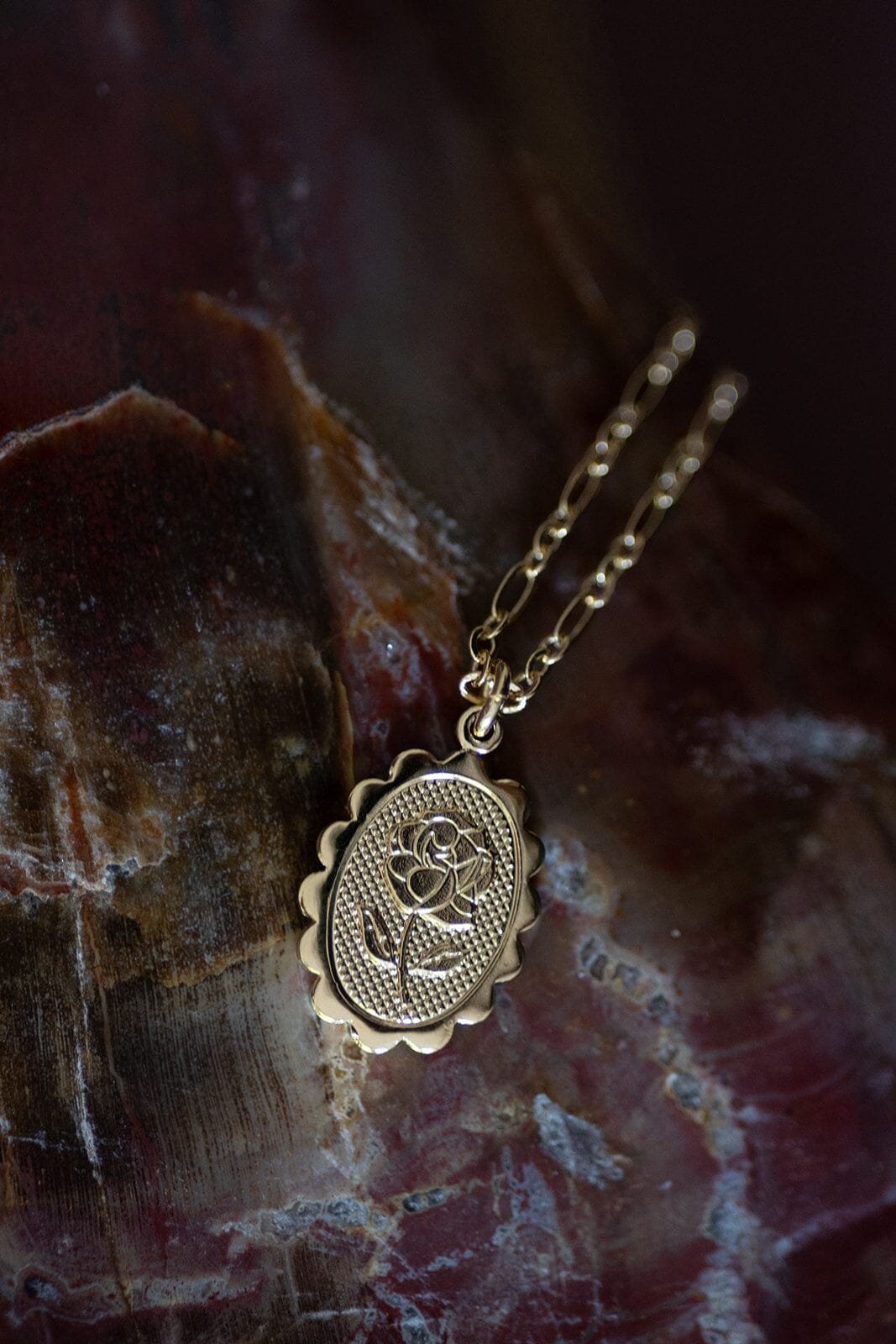 THÉIA - silver-plated flower necklace MONSIEUR SIMONE Golden