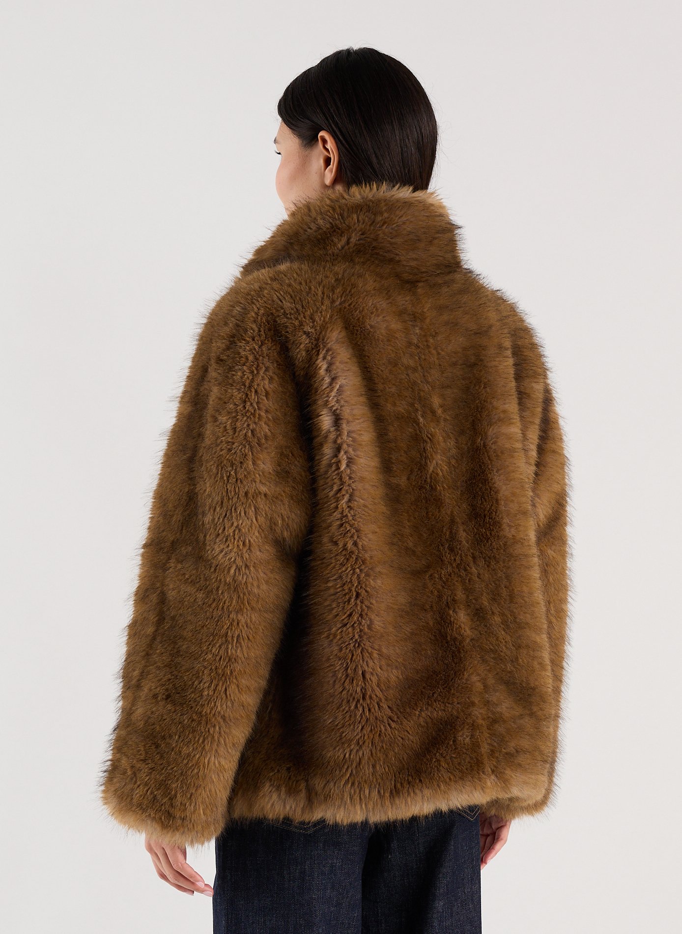 Coat with fur-lined tailored collar SAISON 1865 Beige