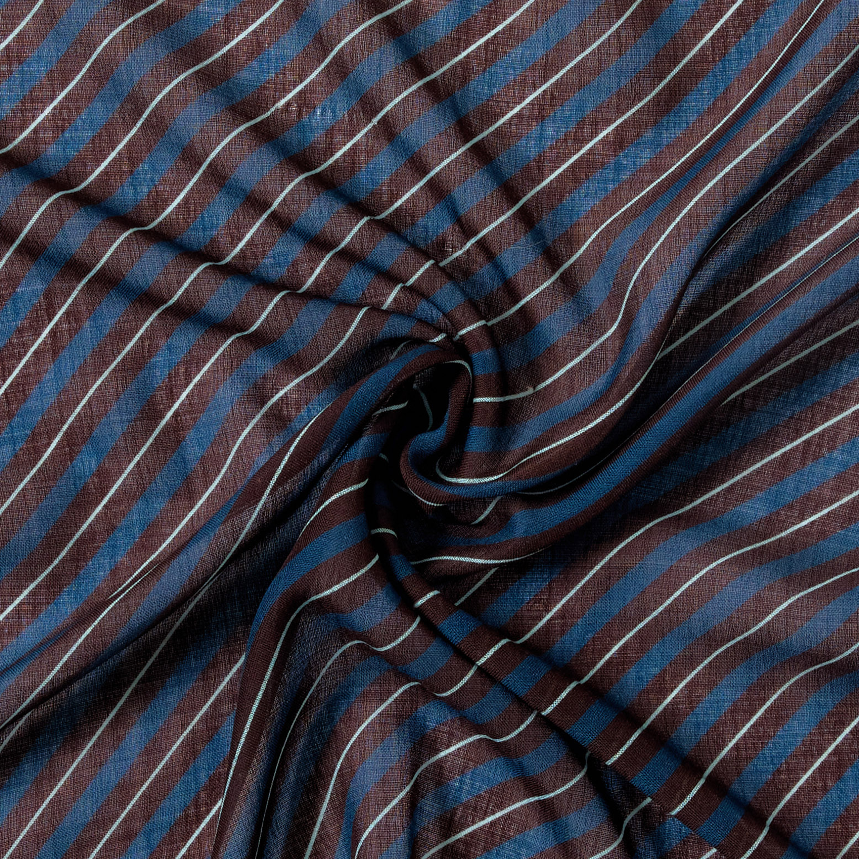 Foulard en laine et soie SELECTED Bleu