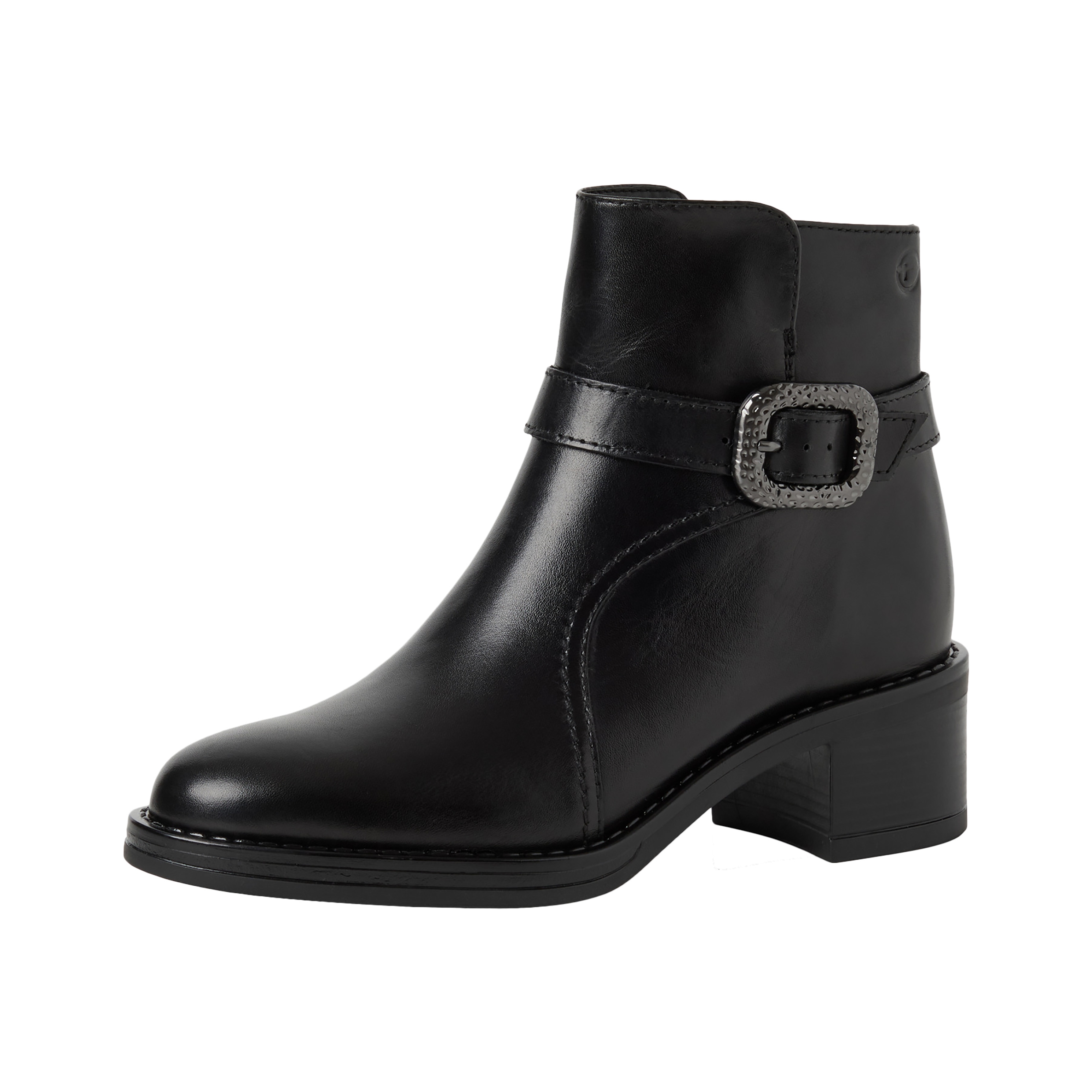 Leather heeled ankle boot TAMARIS Black