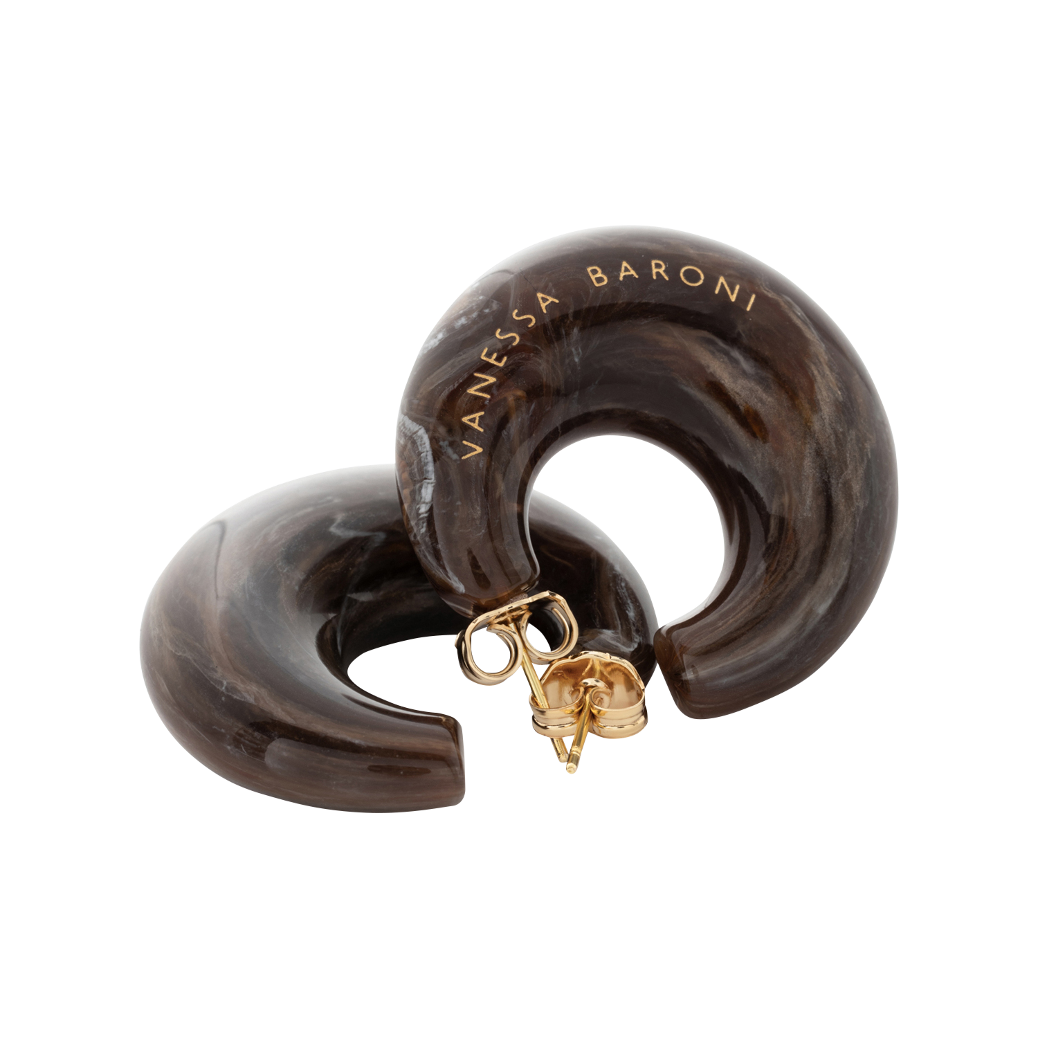 Kreolen mit runden Gliedern VANESSA BARONI Braun