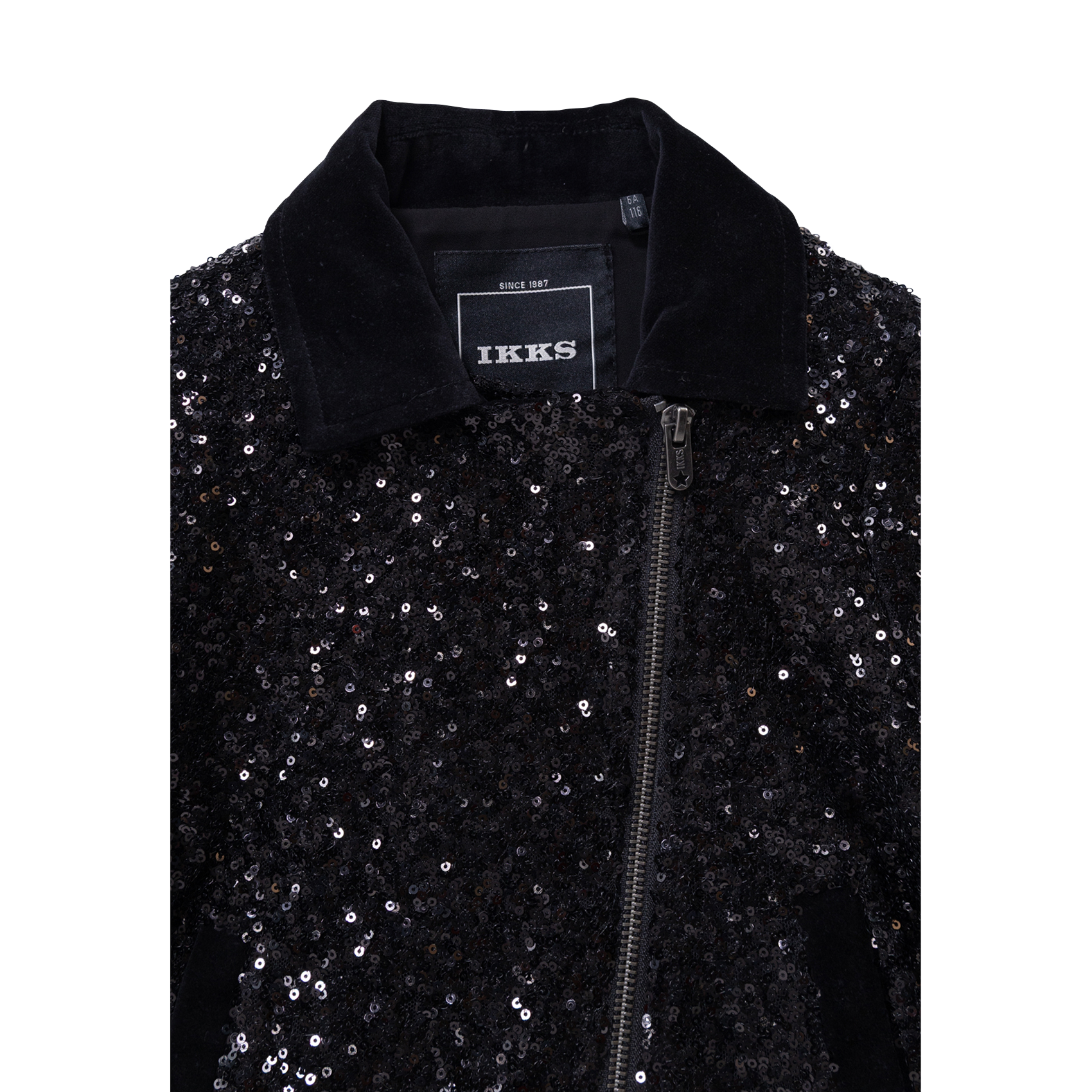 Blouson col chemise à sequins IKKS JUNIOR Noir