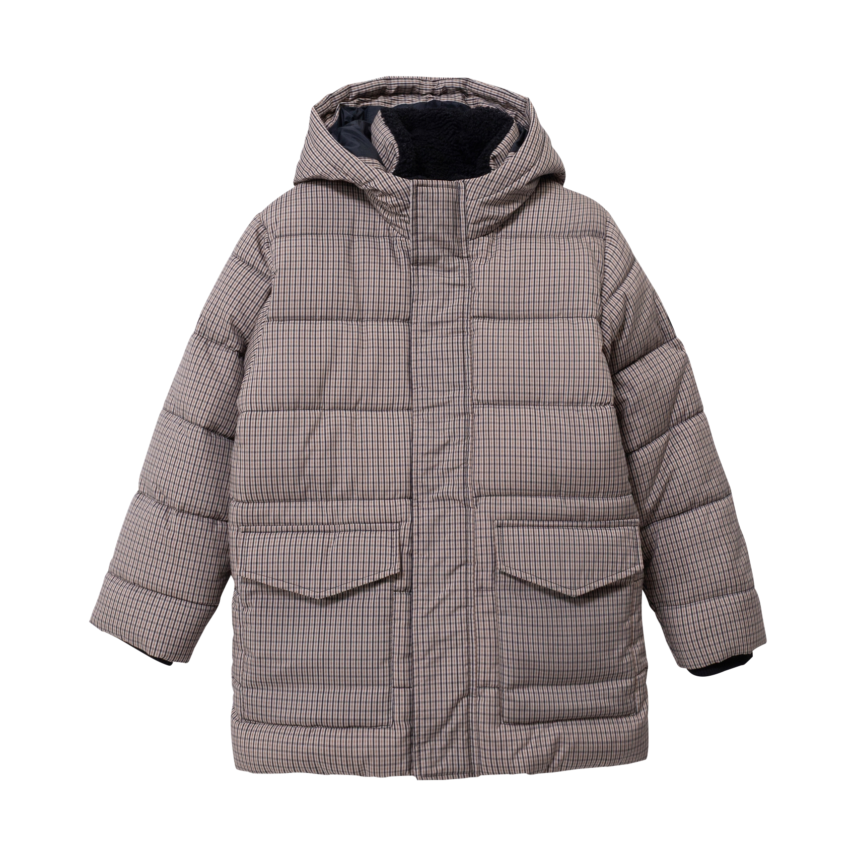 Doudoune droite en coton mélangé imprimé IKKS JUNIOR Noir