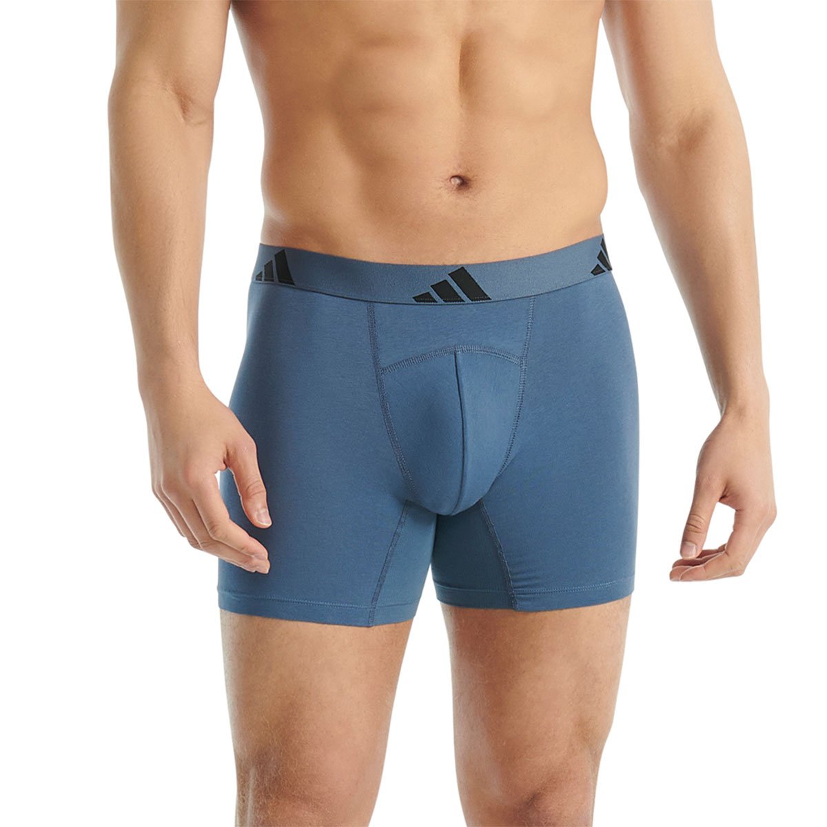 Set of 2 men's ergonomic active flex cotton briefs by Adidas Sport. ADIDAS UNDERWEAR Black