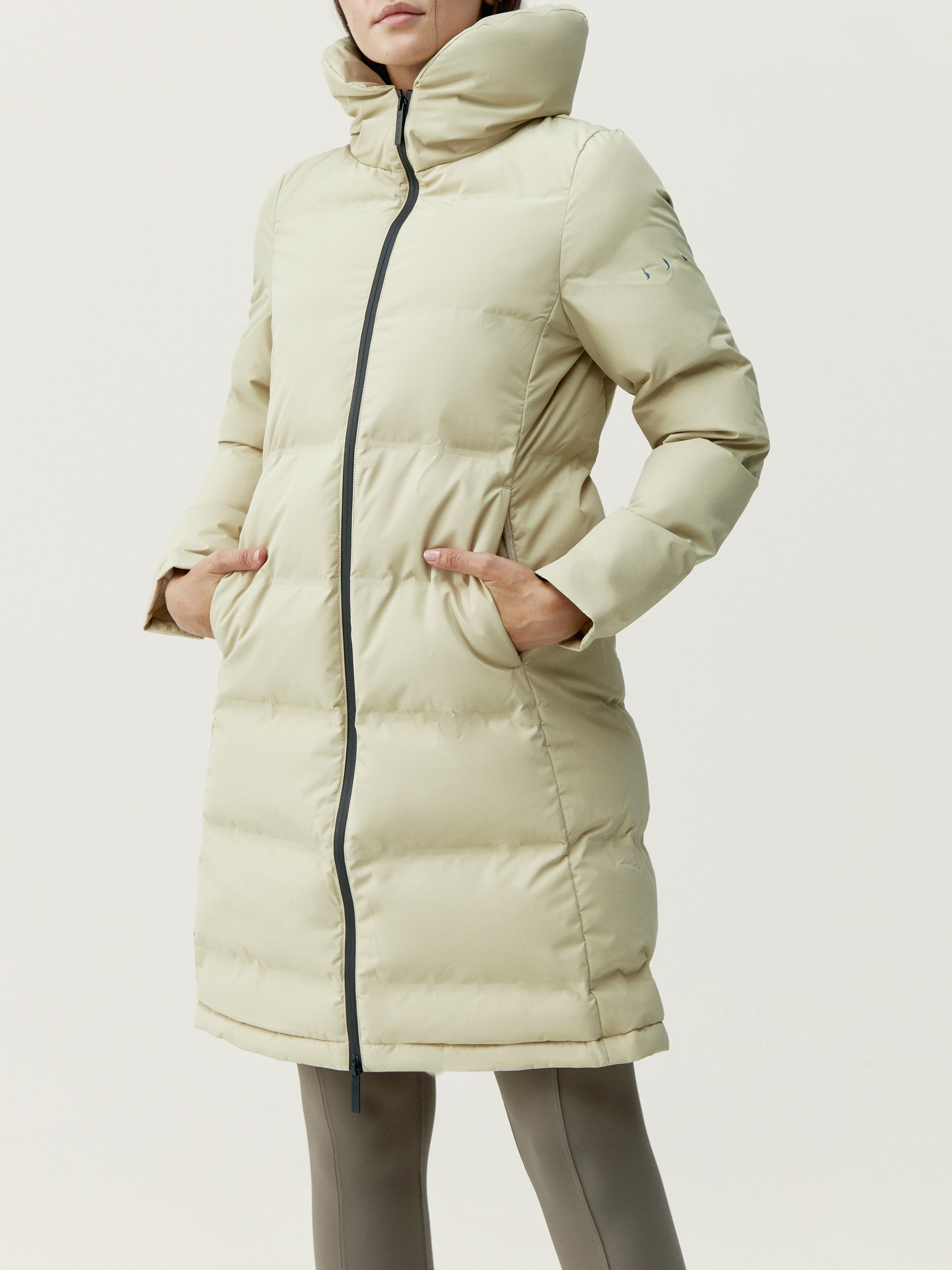 Padded waterproof winter coat BORN LIVING YOGA Beige