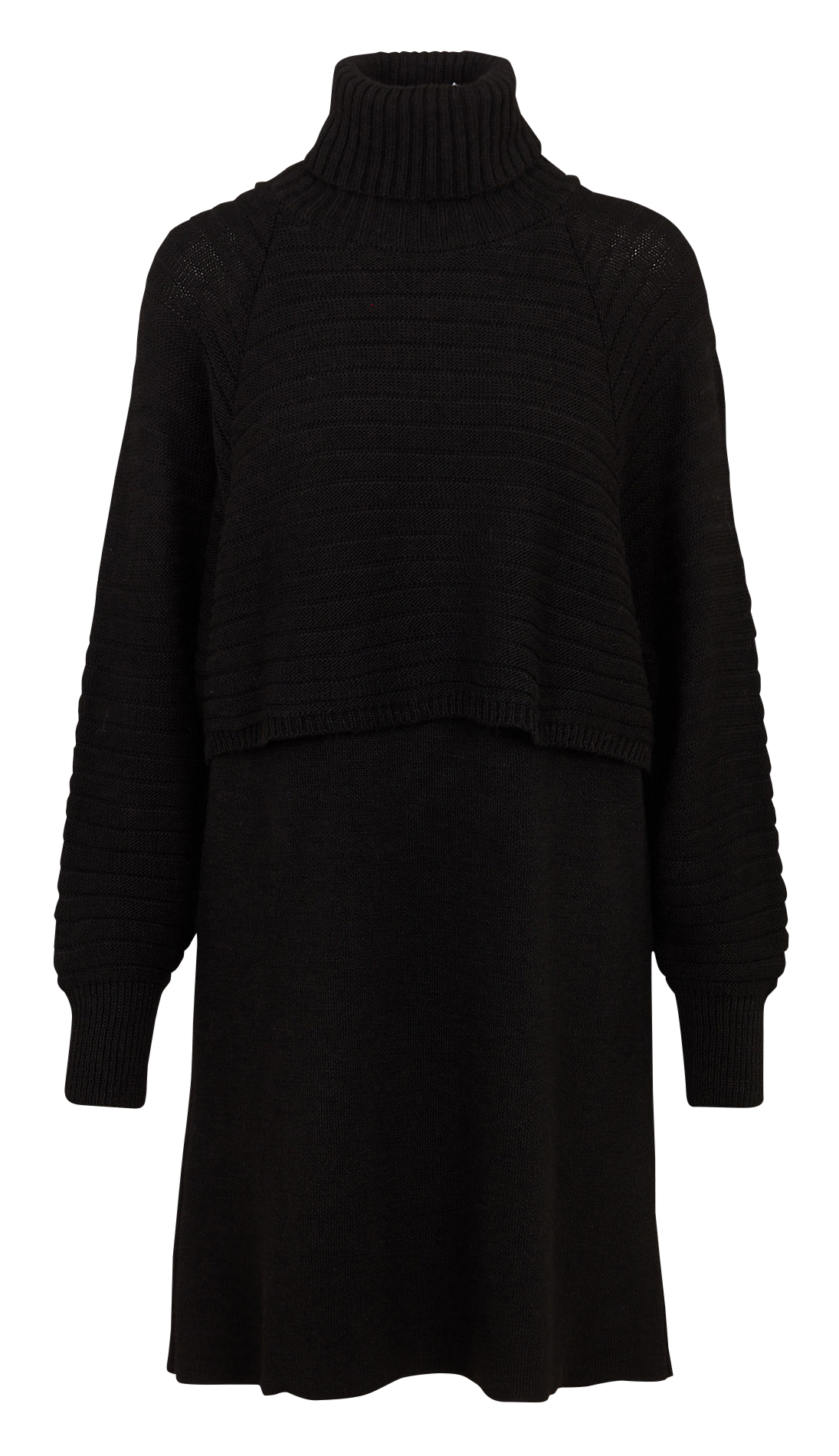 Elena - Pullover mit Stehkragen Schwarz