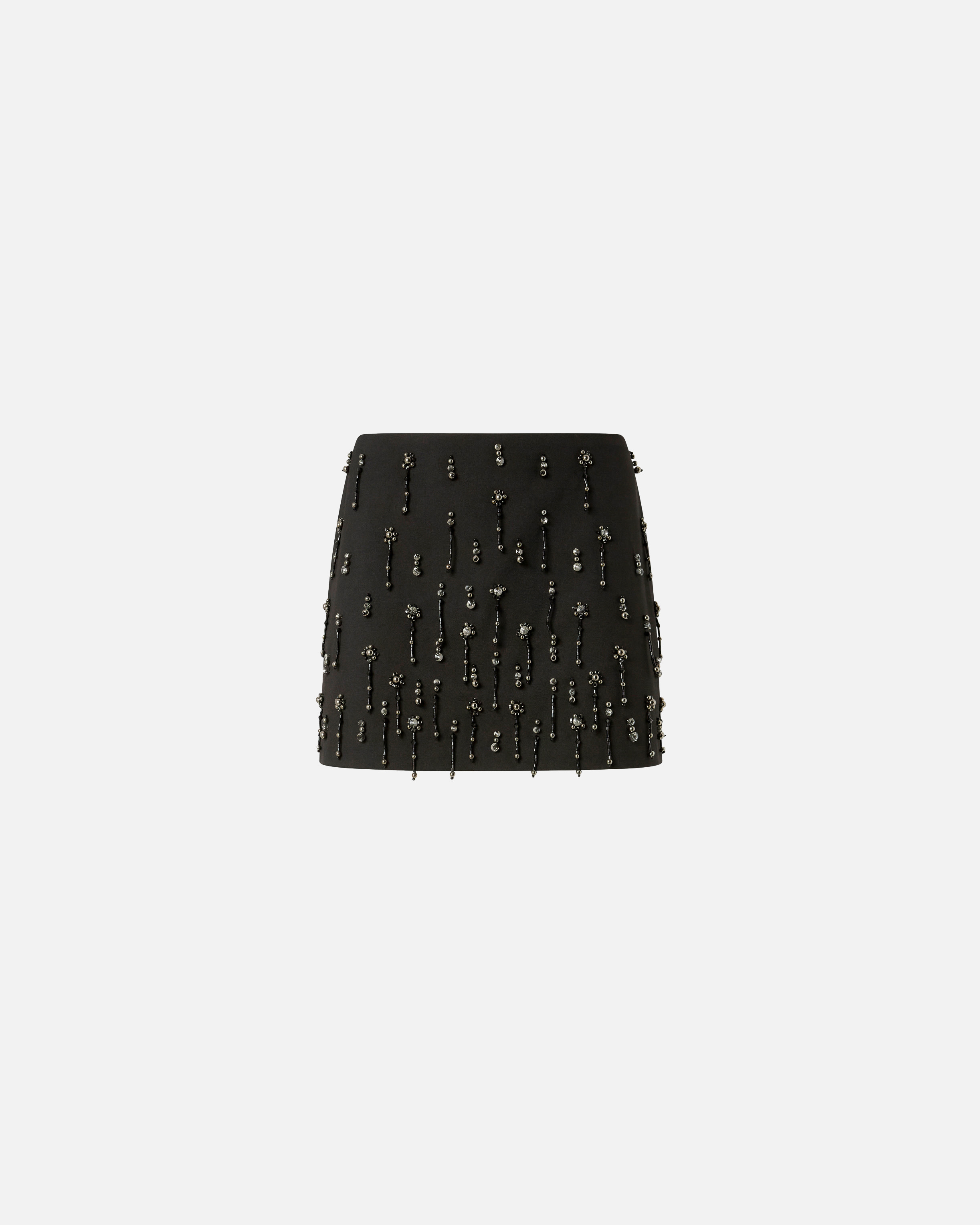 Mini skirt with crystals and pearls PINKO Black