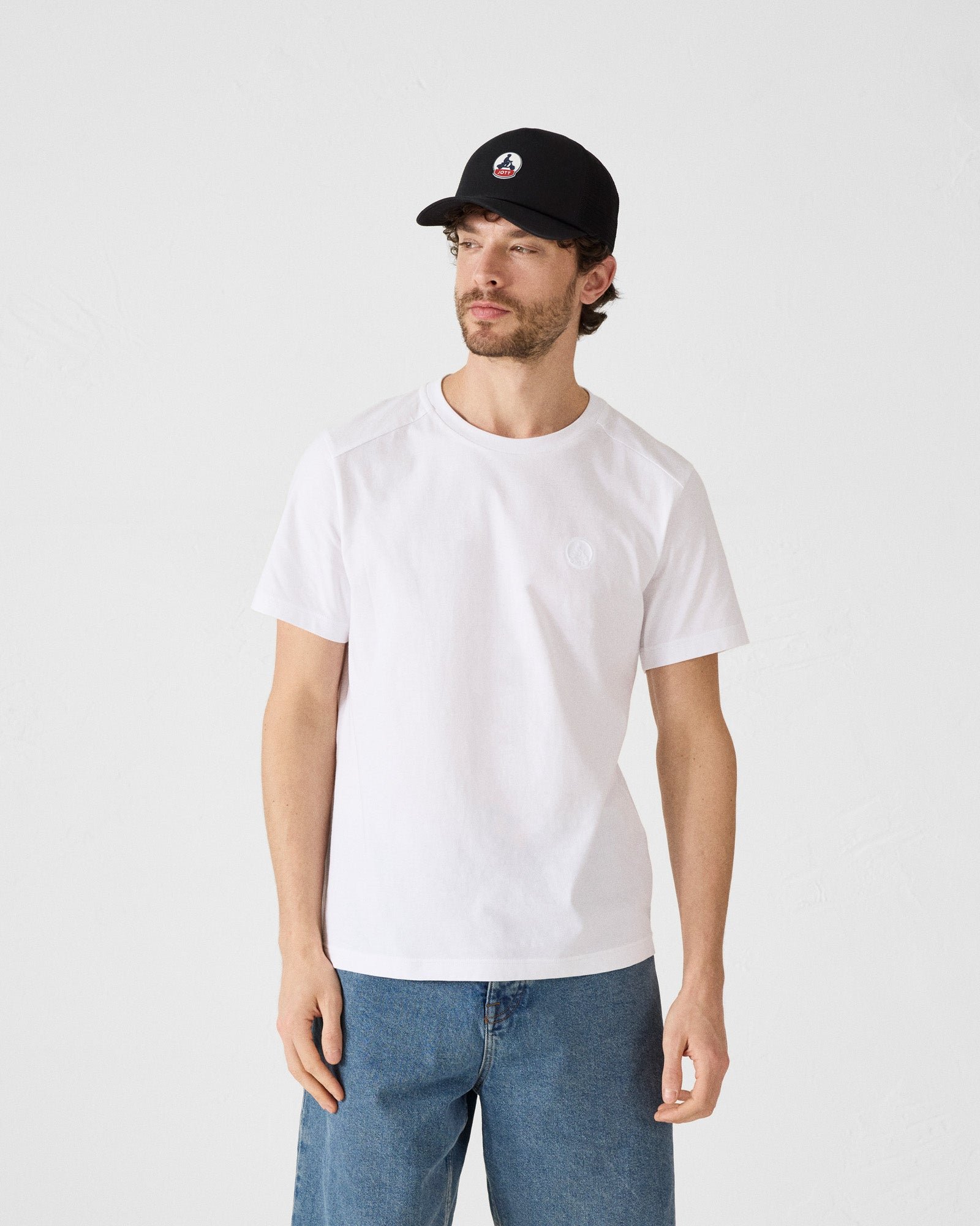 Round neck cotton T-shirt JOTT White