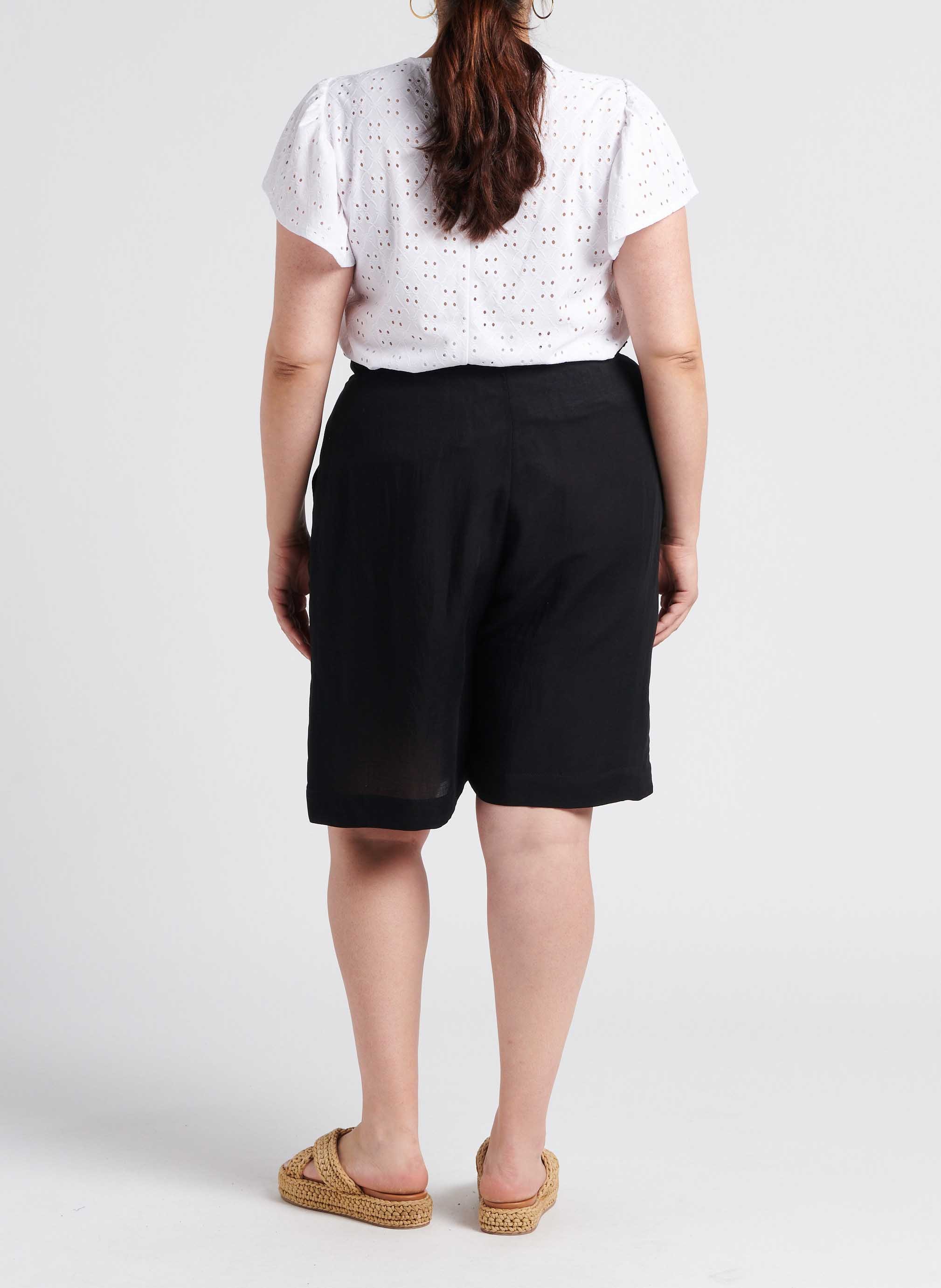 Round-neck top with openwork embroidery EVOKED White