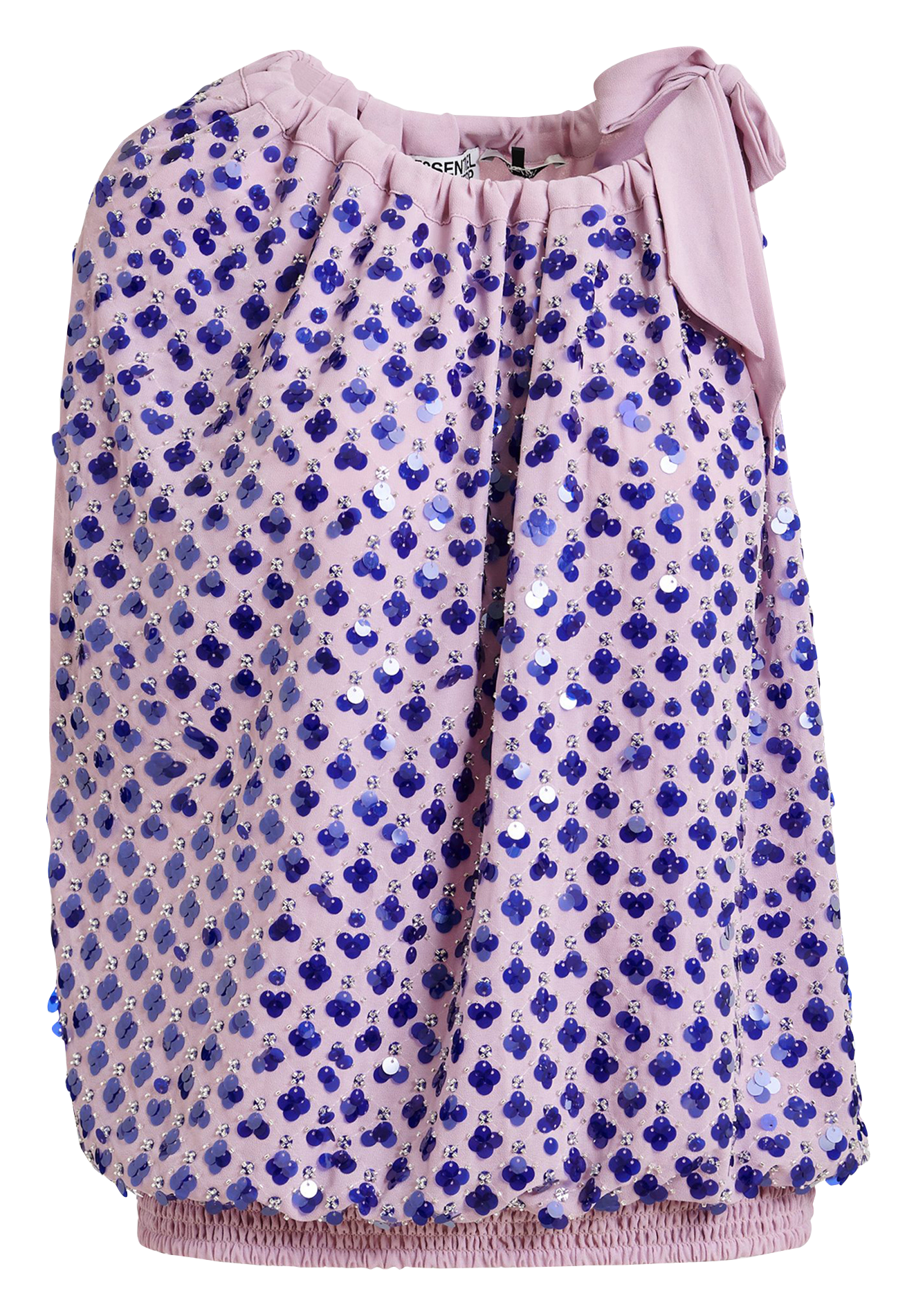 Oversize-Top mit Rundhalsausschnitt und Print ESSENTIEL ANTWERP Violett