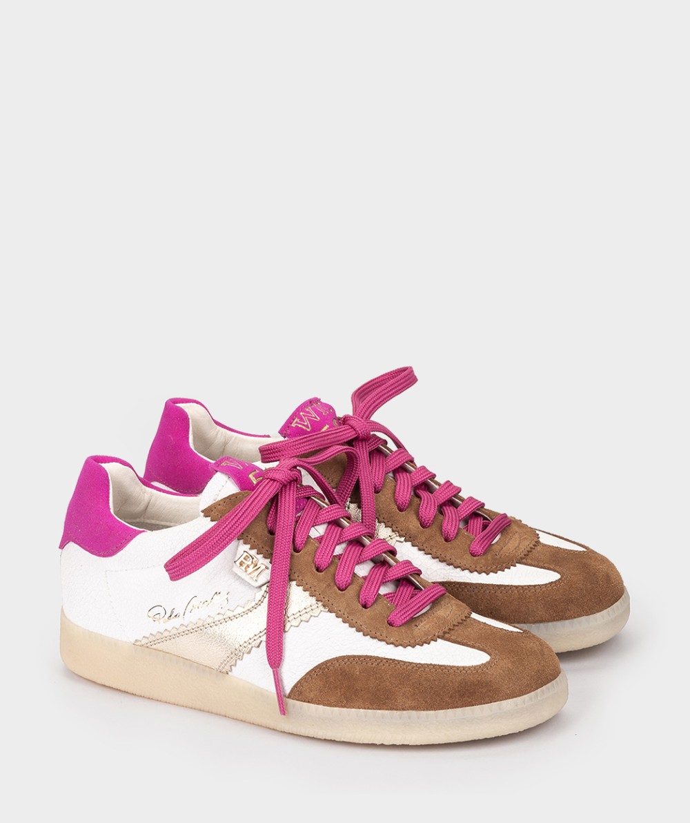 Cracked leather sneakers PEDRO MIRALLES White