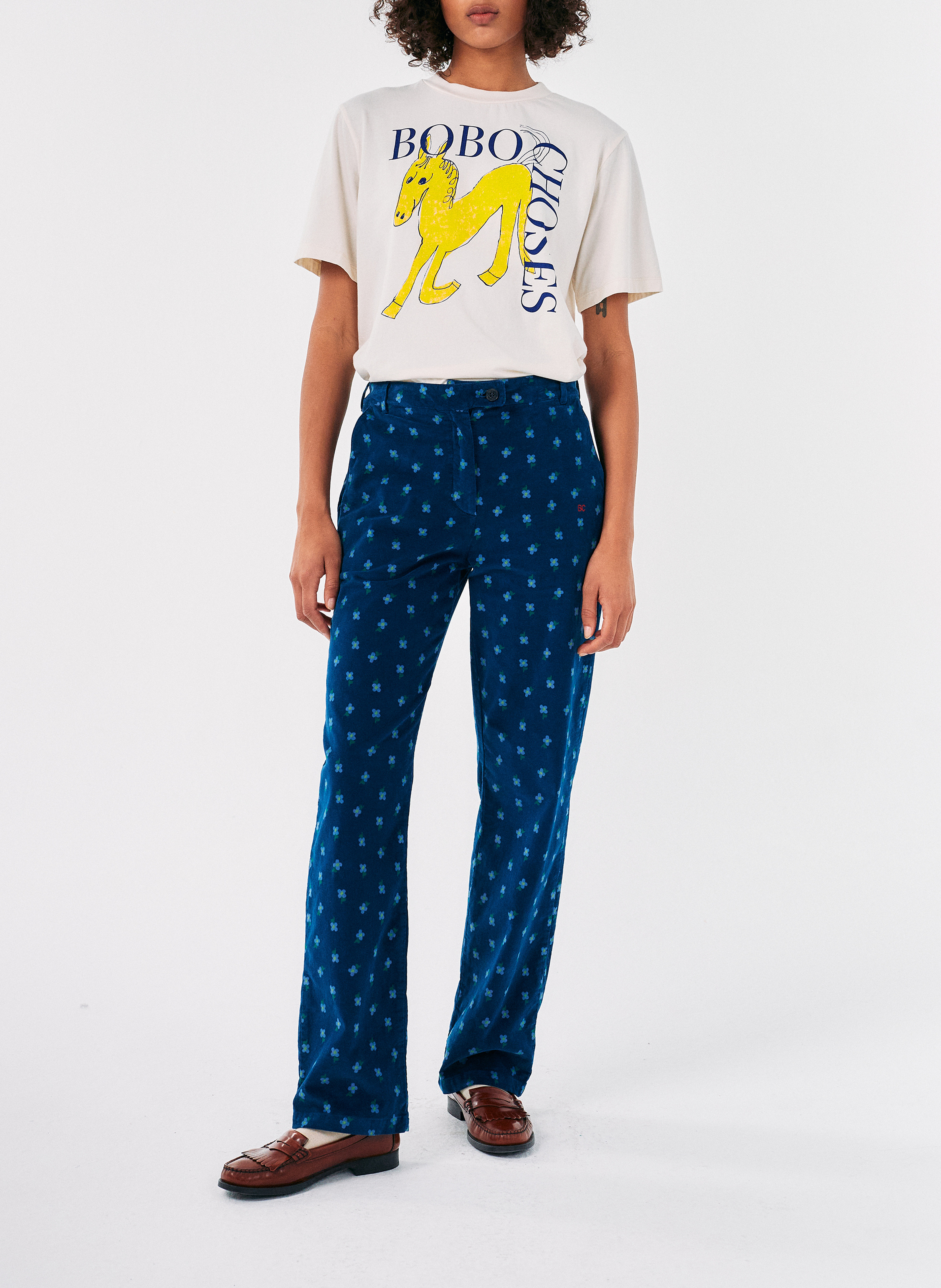 Rechte broek | katoenblend BOBO CHOSES Blauw